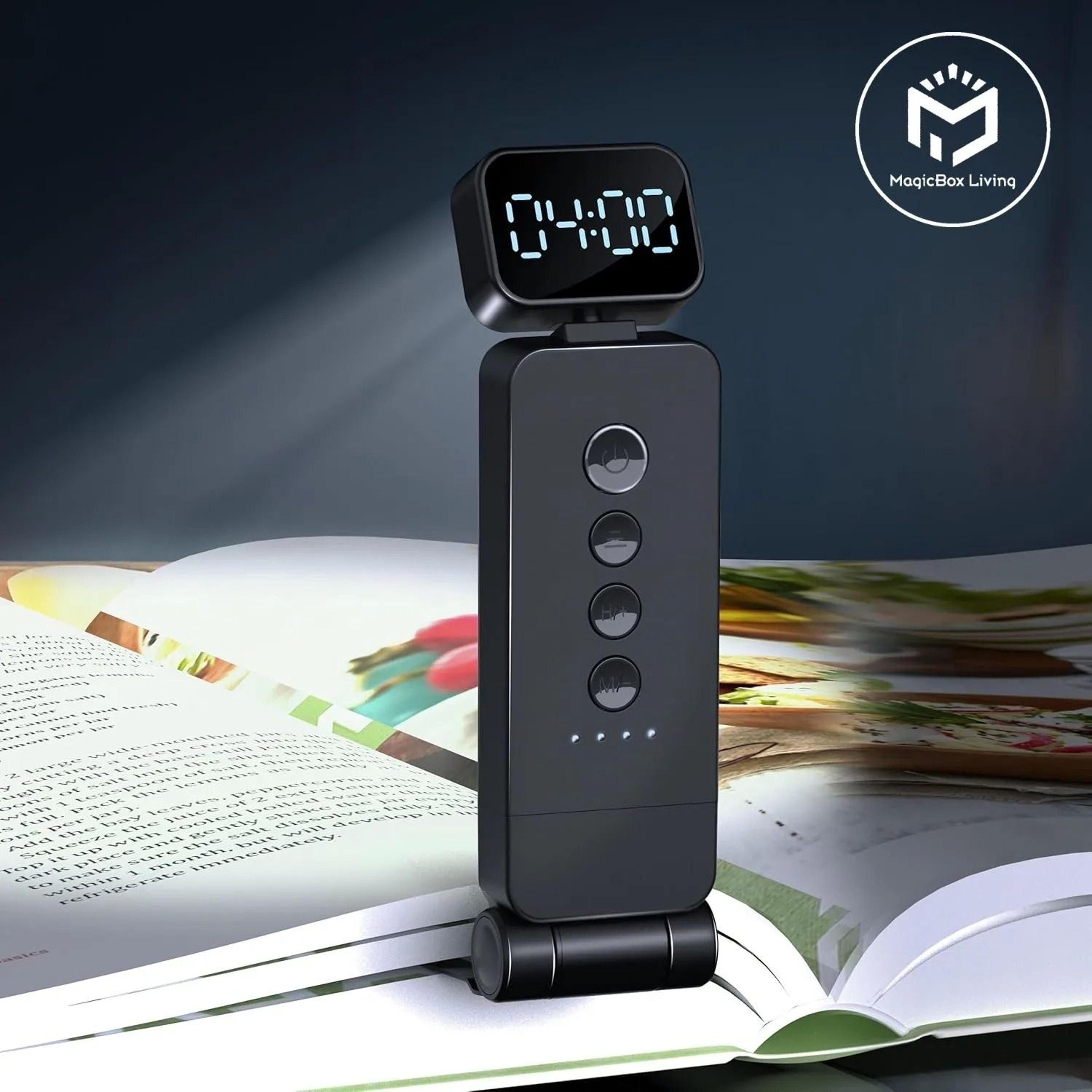 Rechargeable LED Book Light With Timer Three Color Reading Modes 8