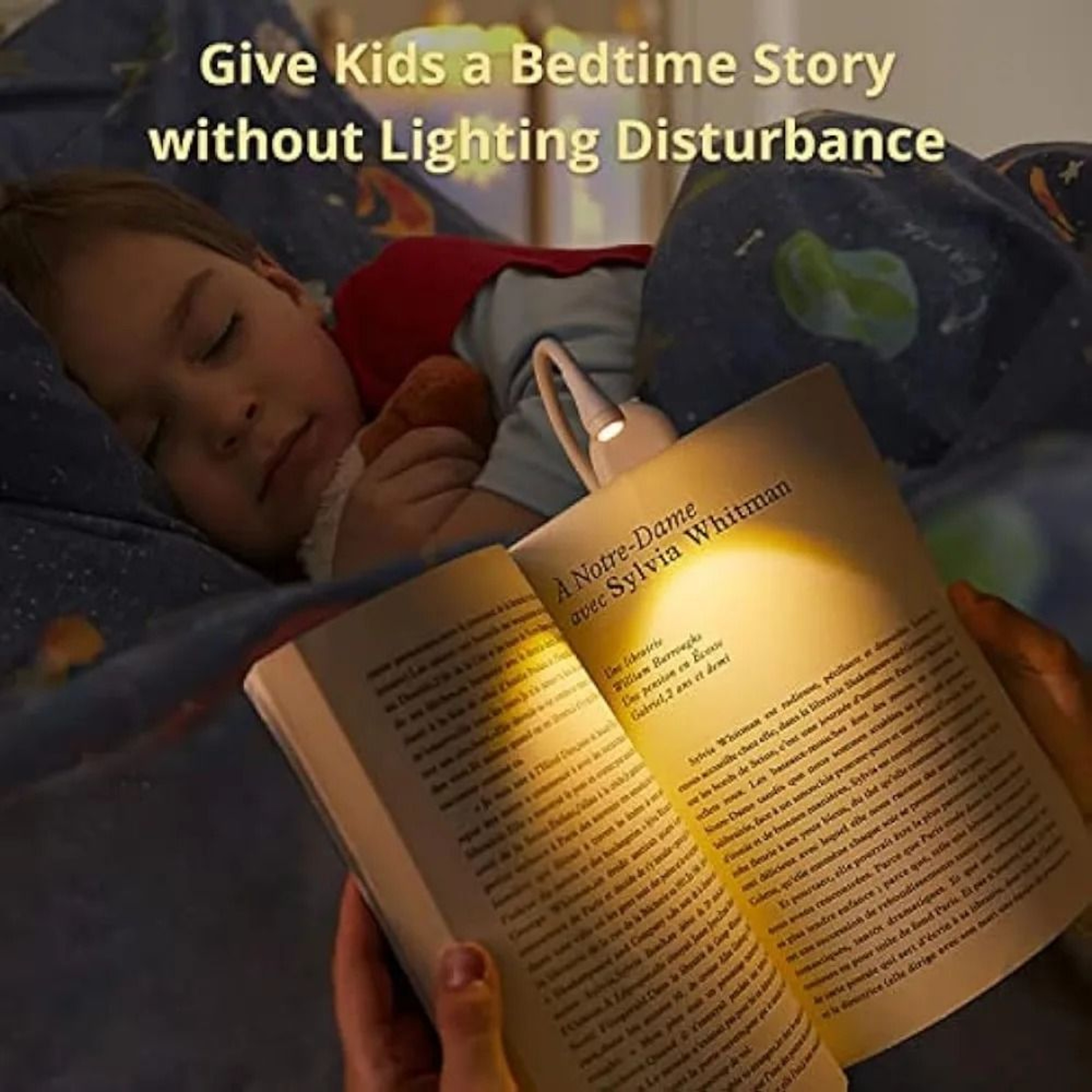 Rechargeable Clip On Book Light With Three Color Stepless Brightness Control 6