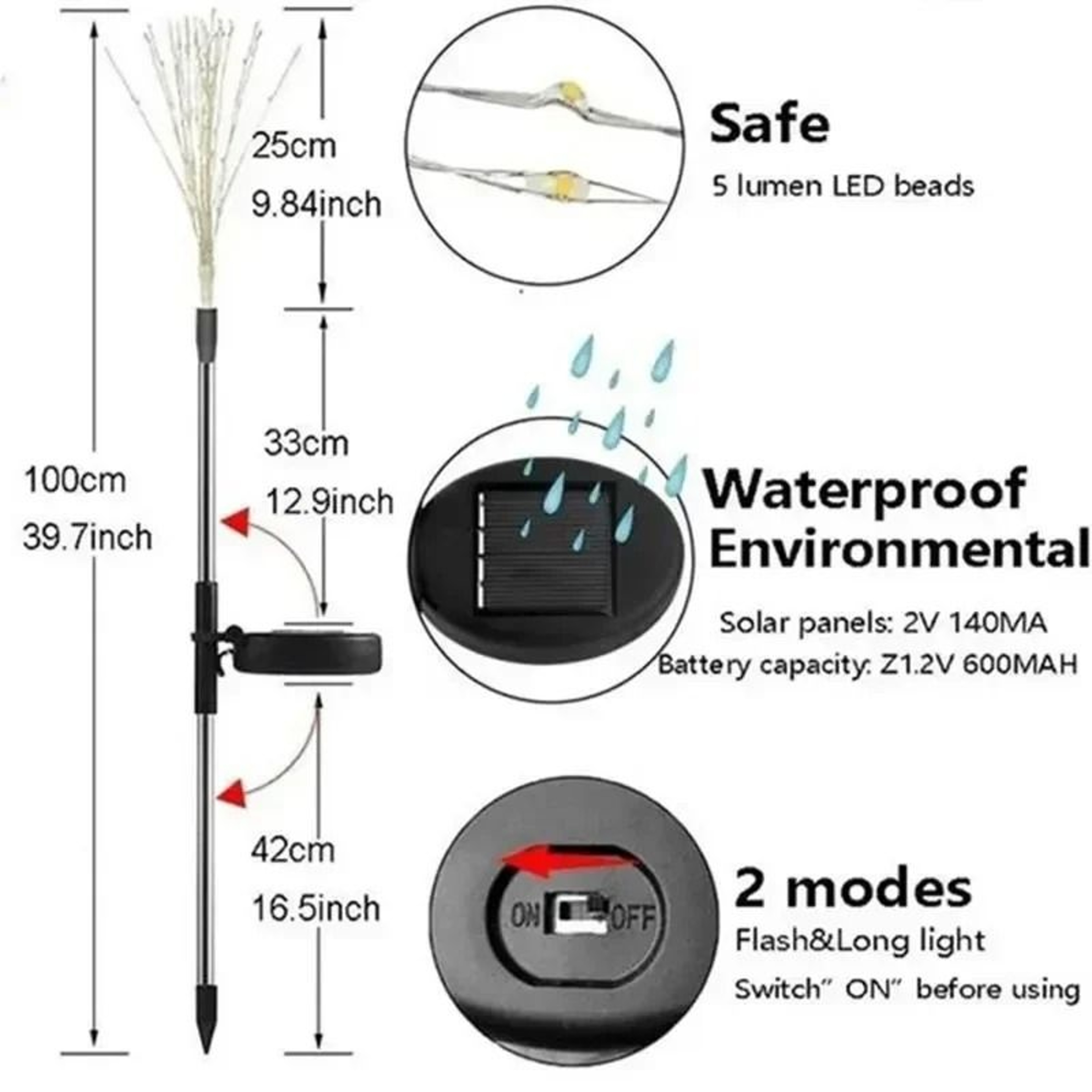 Solar Firework Garden Lights With 200 LEDs For Magical Outdoor Decor 2