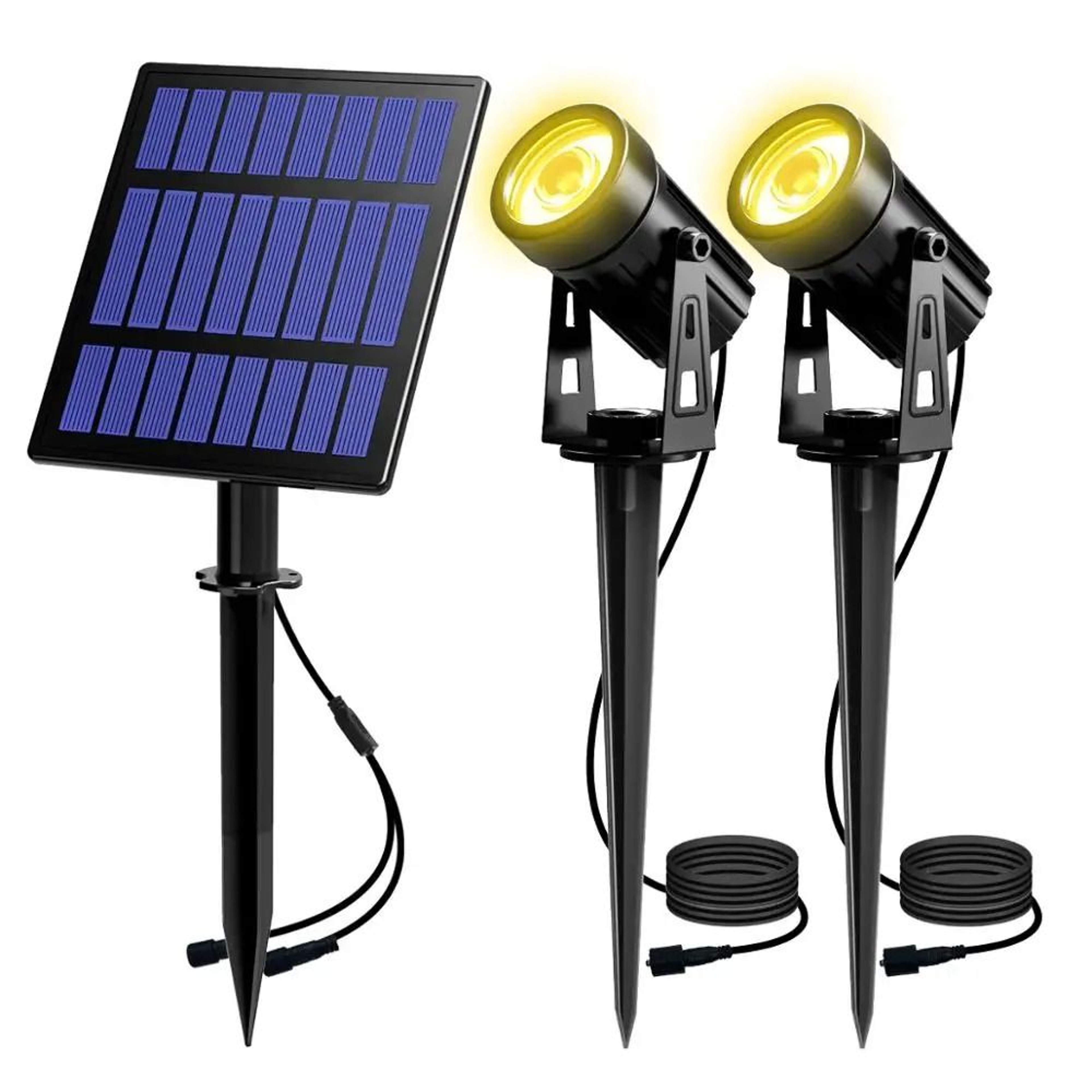 Solar Powered Outdoor Spotlight With Separate Panel For Garden Landscape Lighting 4