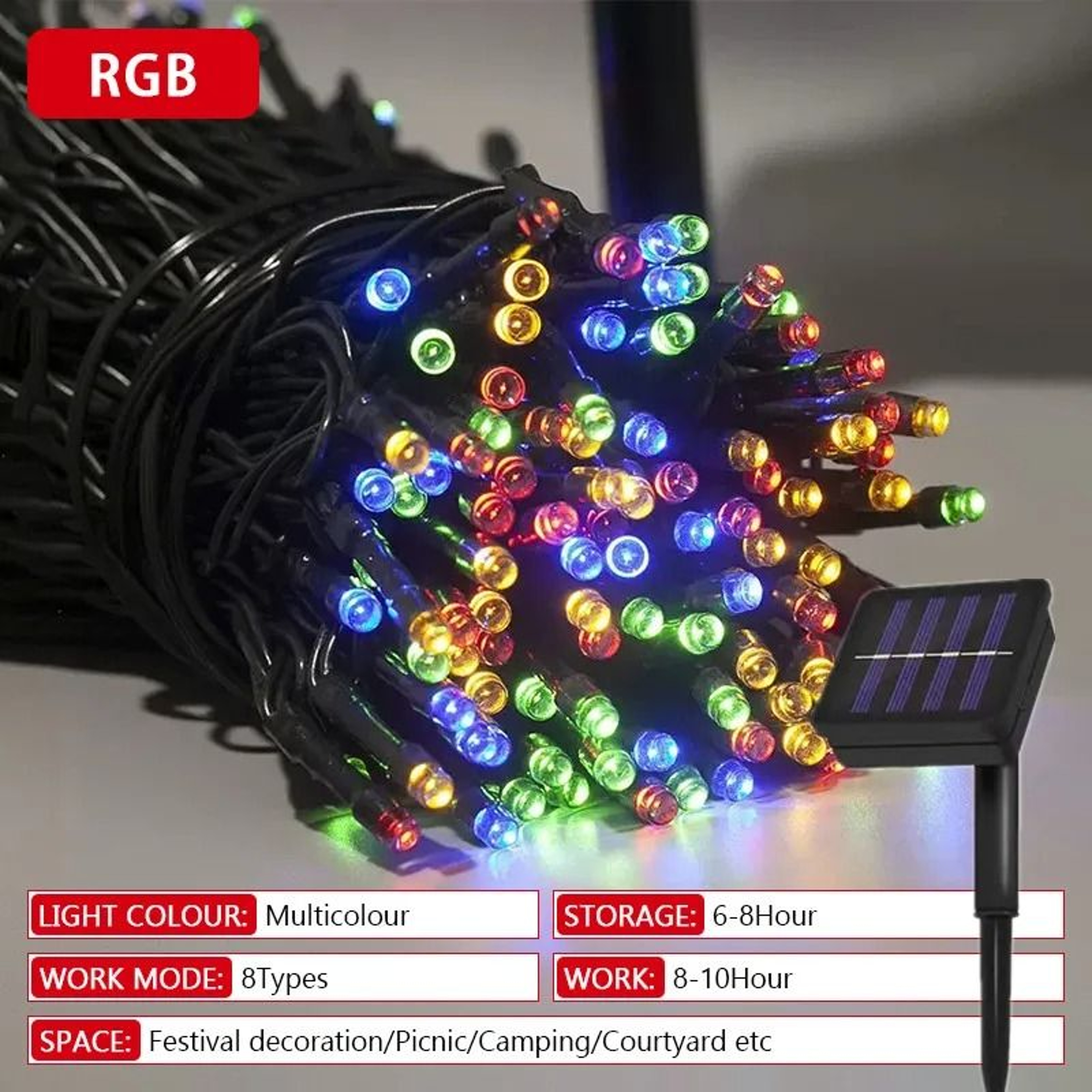 Solar Powered Waterproof Fairy String Lights For Magical Outdoor Holiday Decor 3