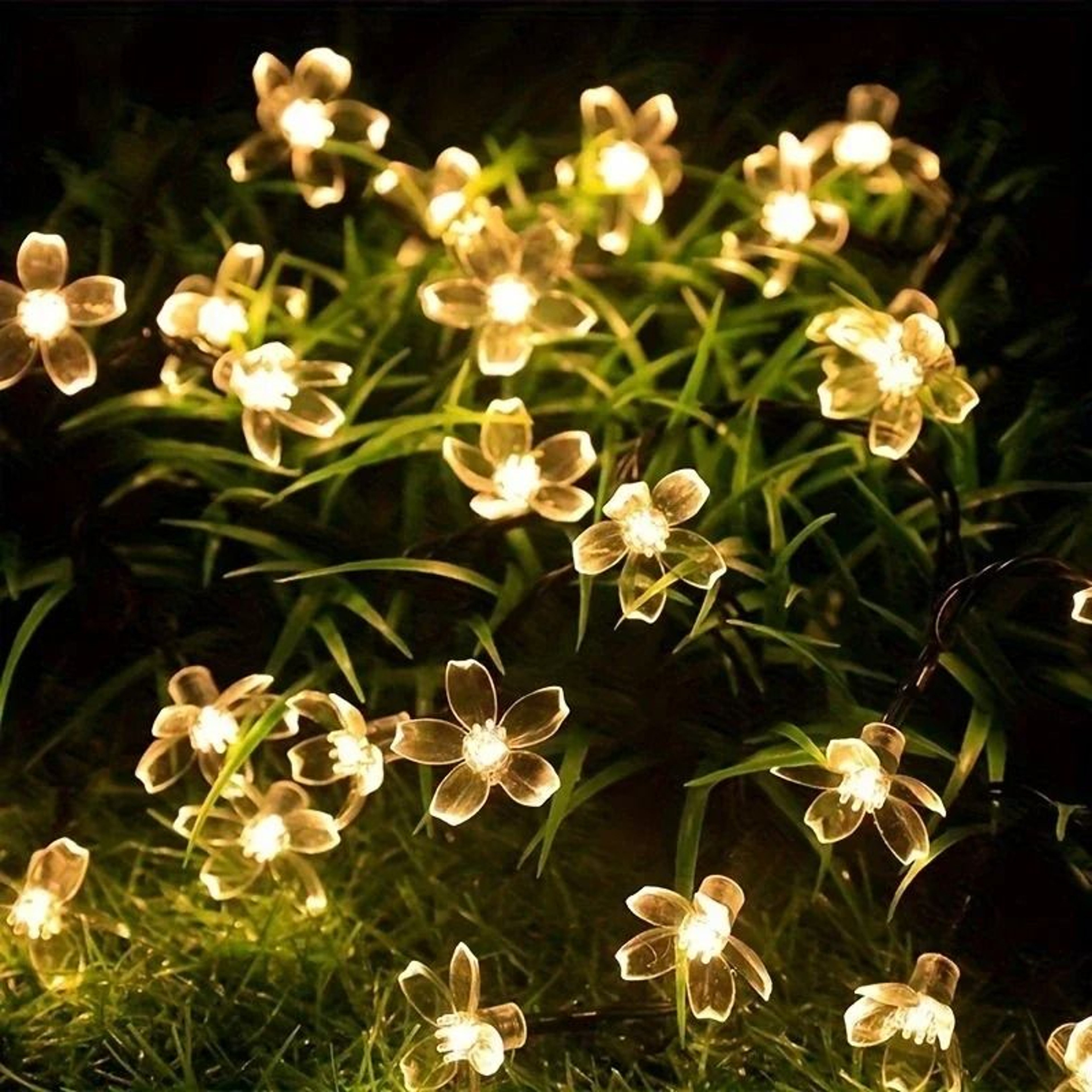 Solar Sakura String Lights With Thirty LEDs For Charming Garden Ambiance 4