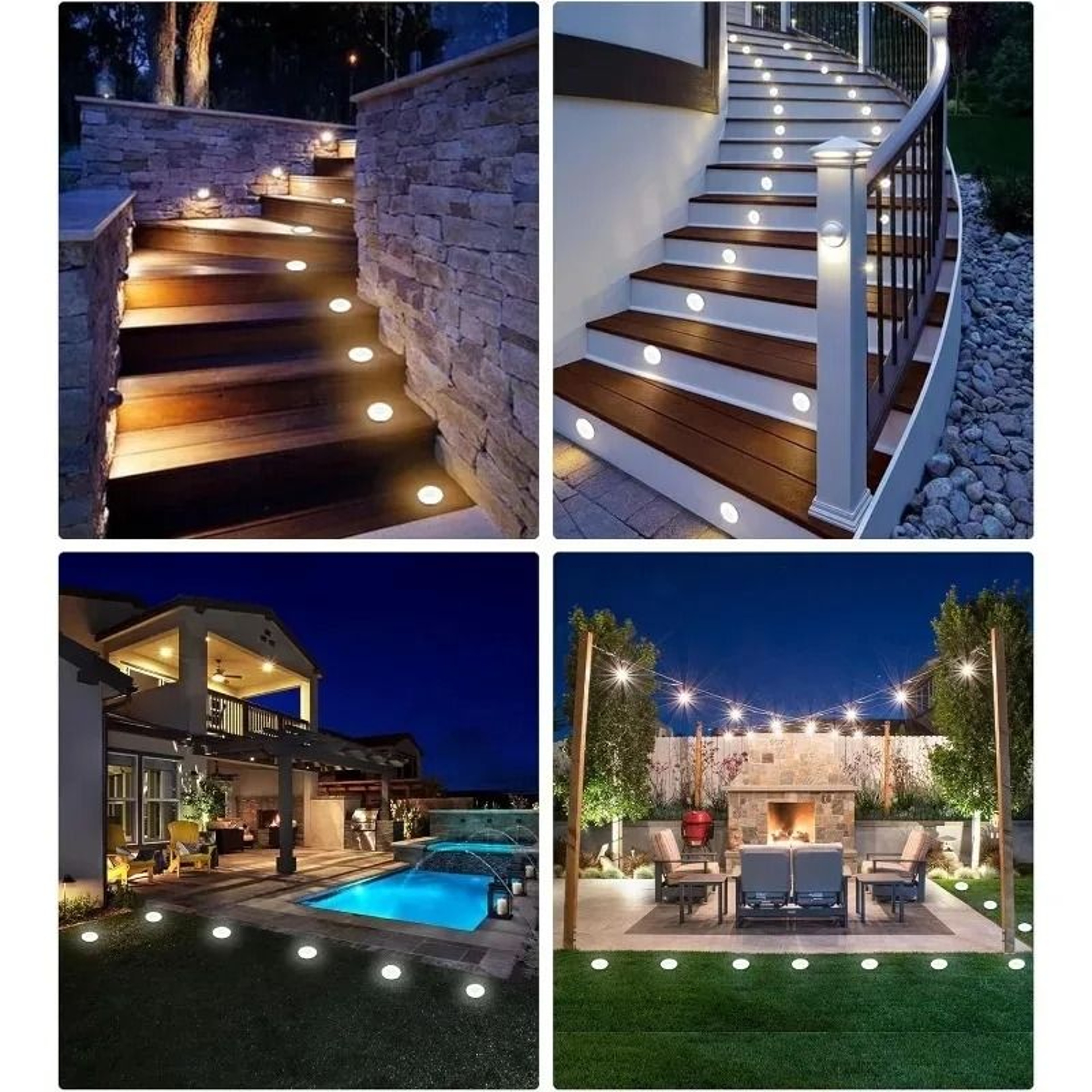 Solar Ground Lights With 8 LEDs For Brighter Garden Pathways Outdoors 4