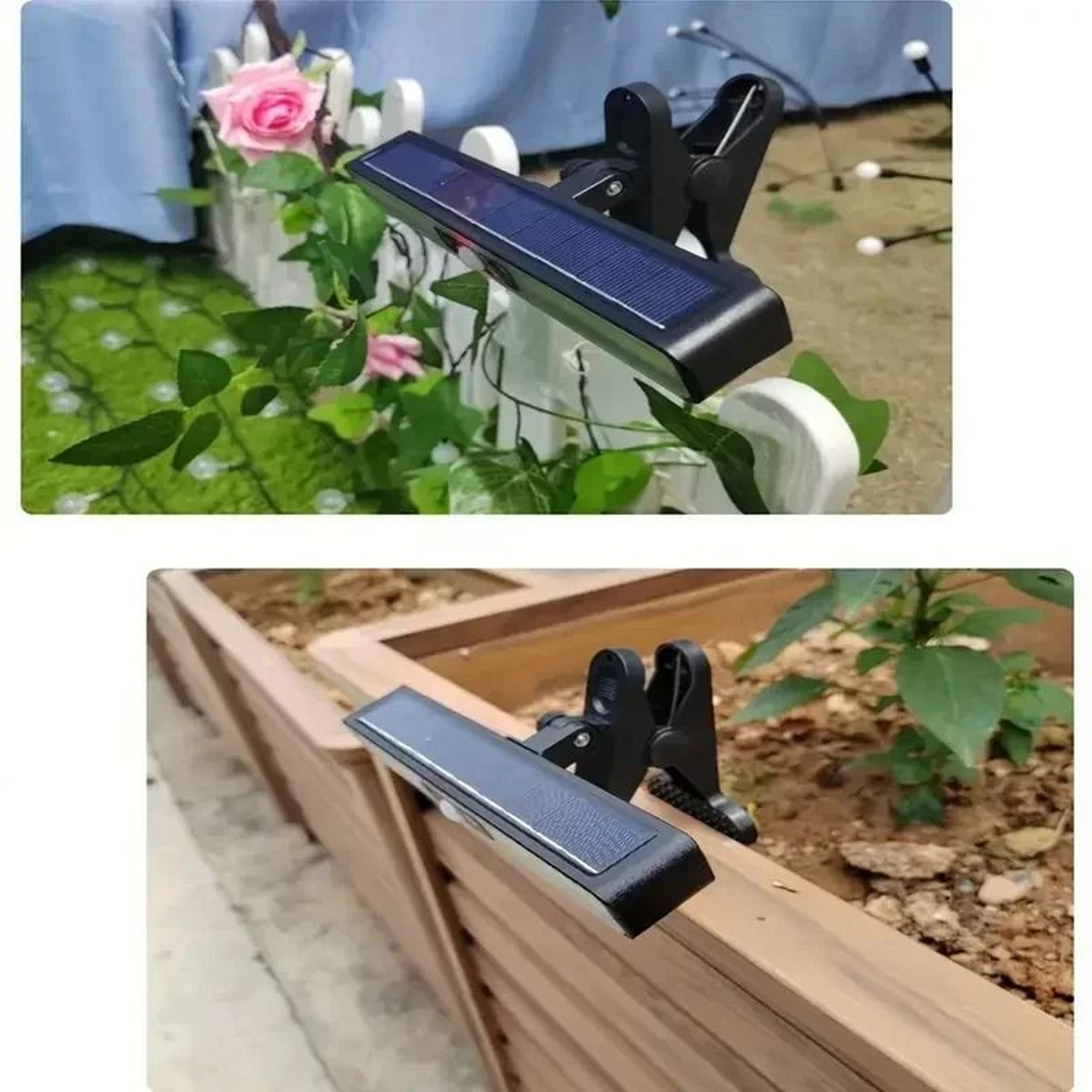 Solar Motion Sensor Fence Light With Thirty Six LEDs Portable Mounting 5