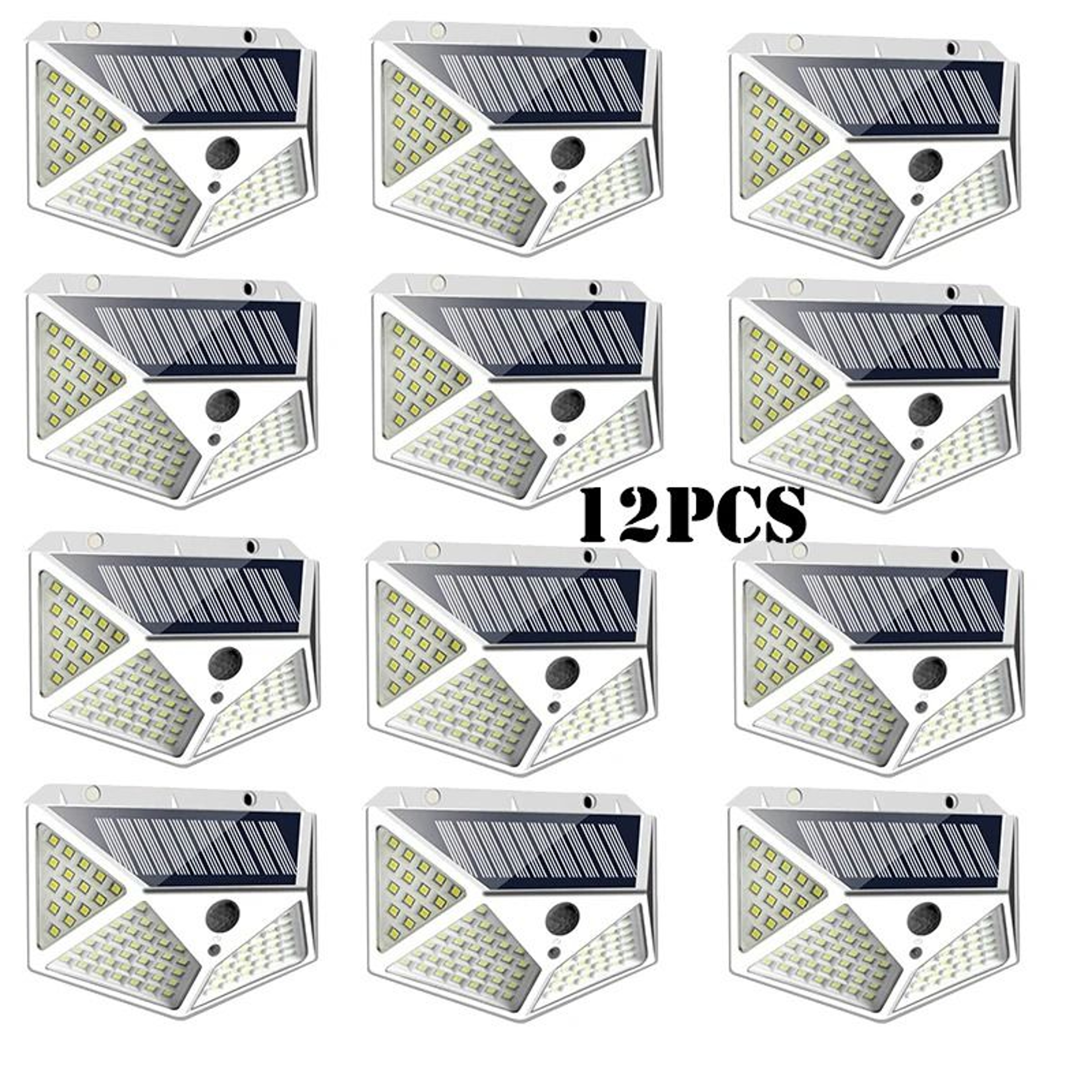 Solar Motion Sensor Wall Lights With 100 LEDs For Outdoor Security 7