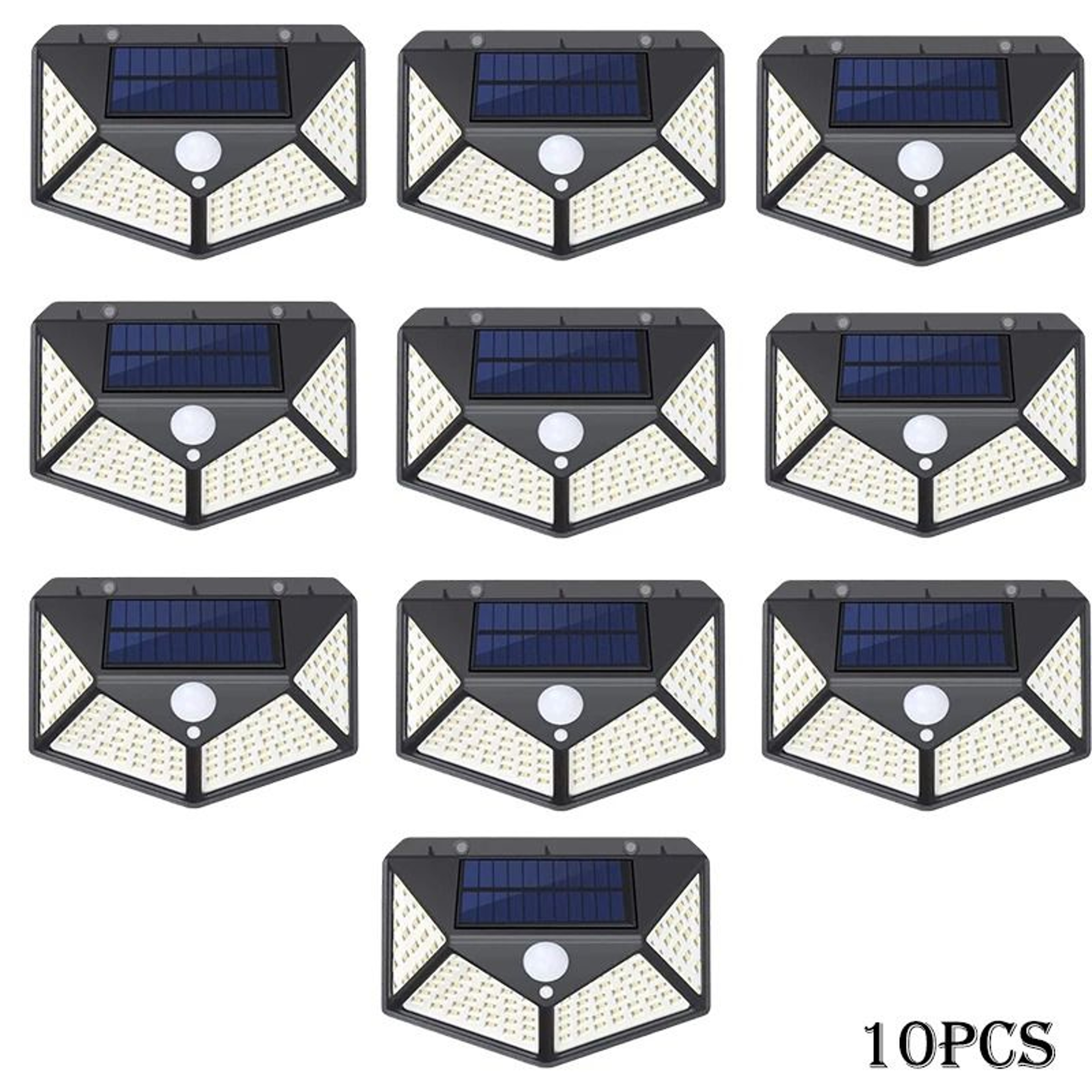 Solar Motion Sensor Wall Lights With 100 LEDs For Outdoor Security 17