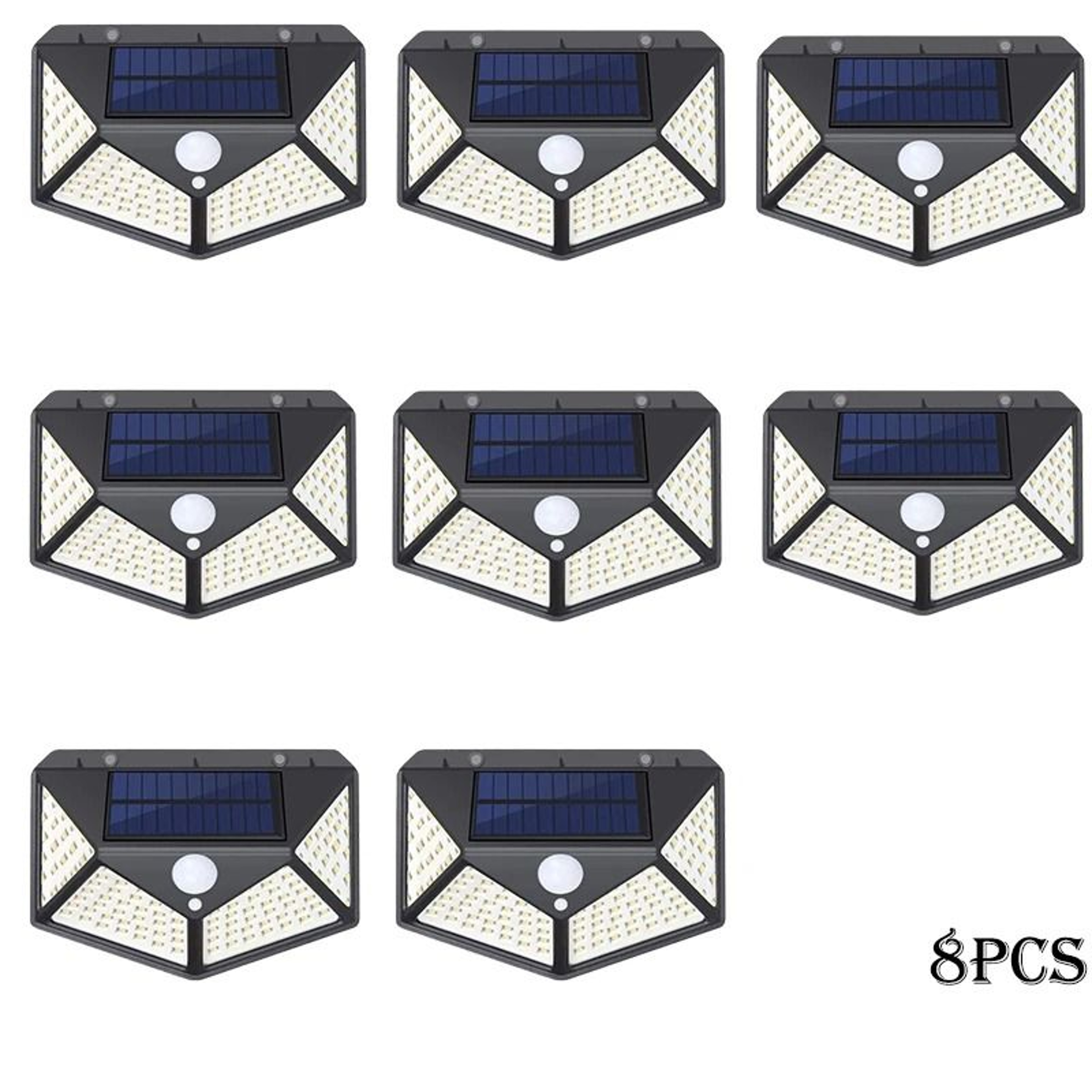 Solar Motion Sensor Wall Lights With 100 LEDs For Outdoor Security 15