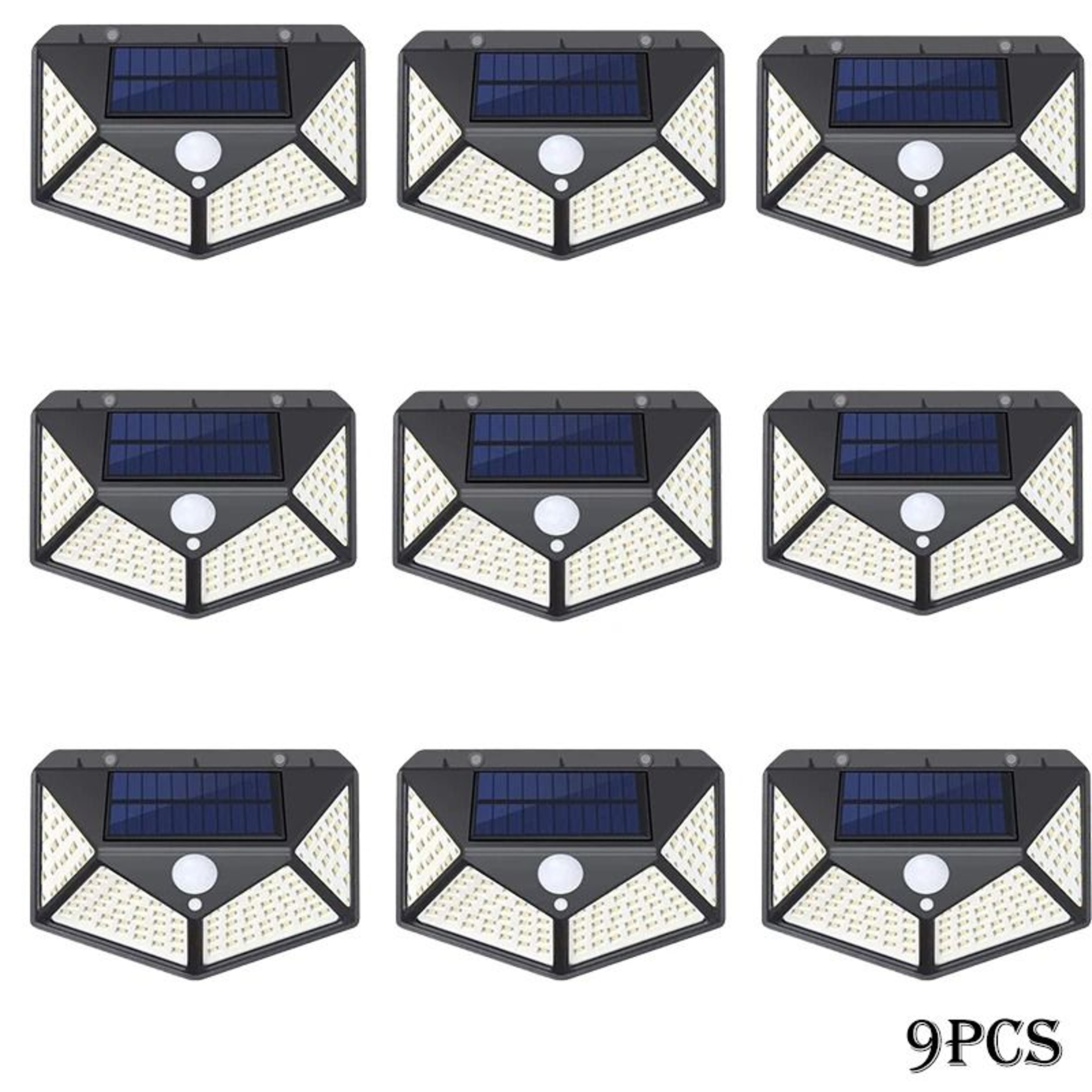 Solar Motion Sensor Wall Lights With 100 LEDs For Outdoor Security 16