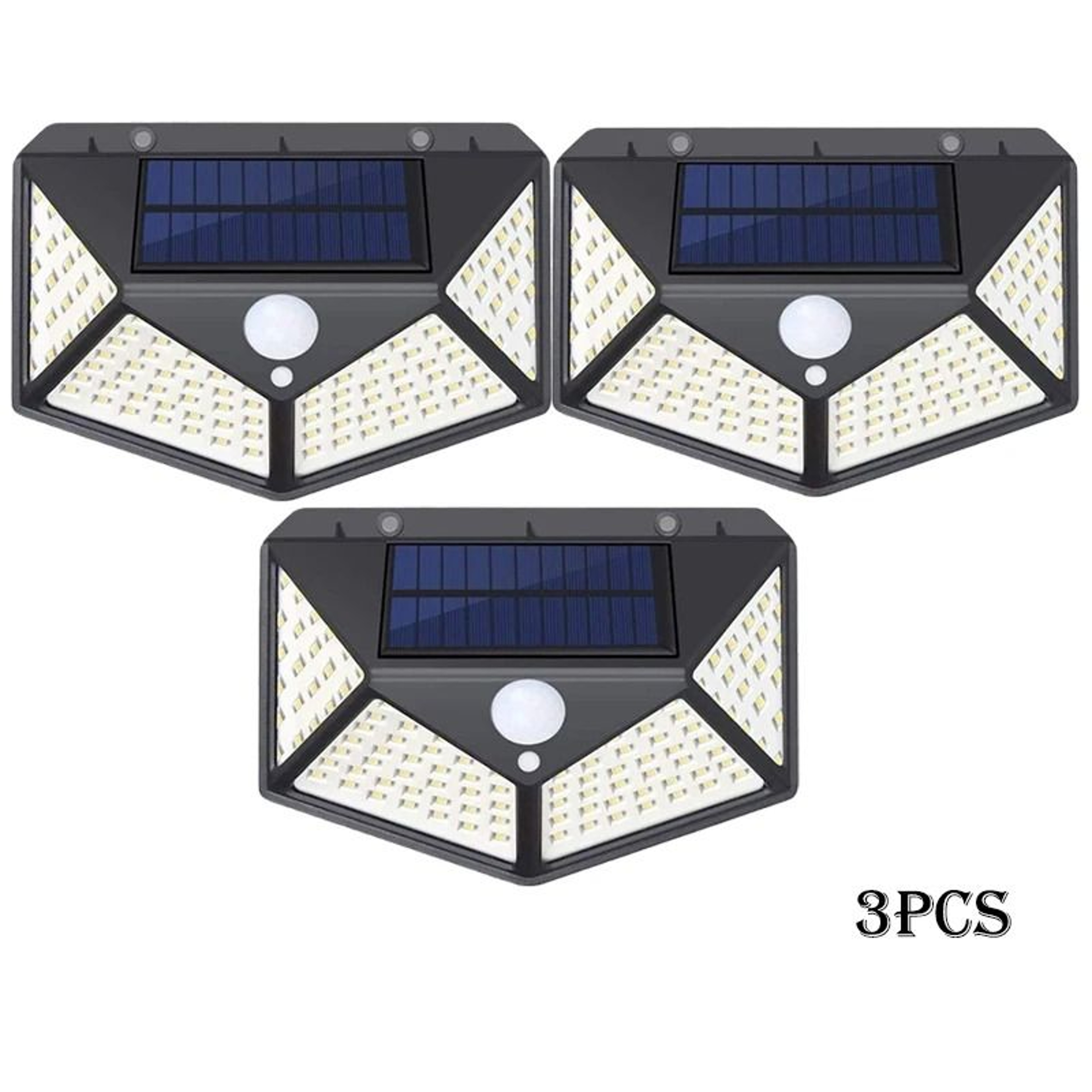 Solar Motion Sensor Wall Lights With 100 LEDs For Outdoor Security 10