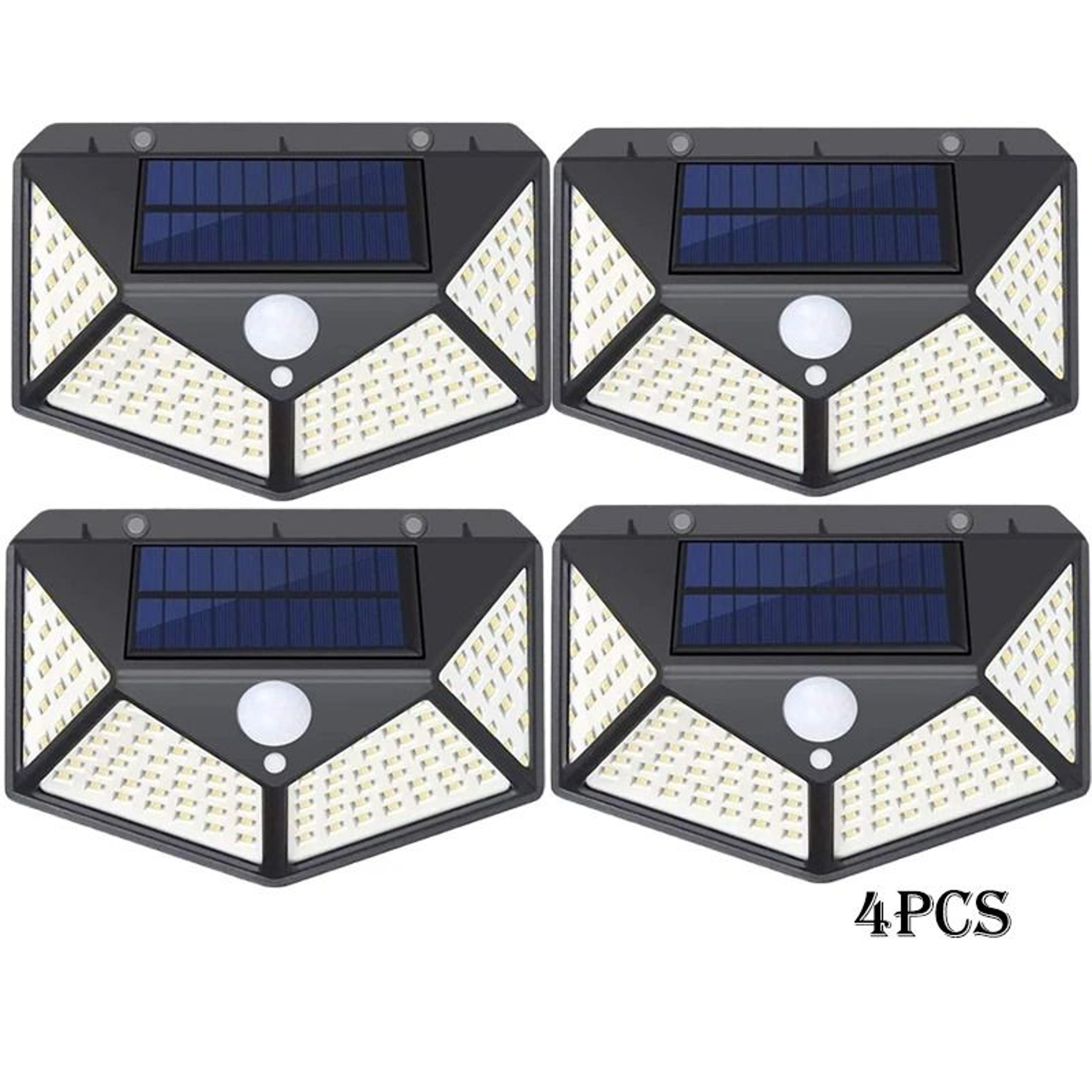 Solar Motion Sensor Wall Lights With 100 LEDs For Outdoor Security 11