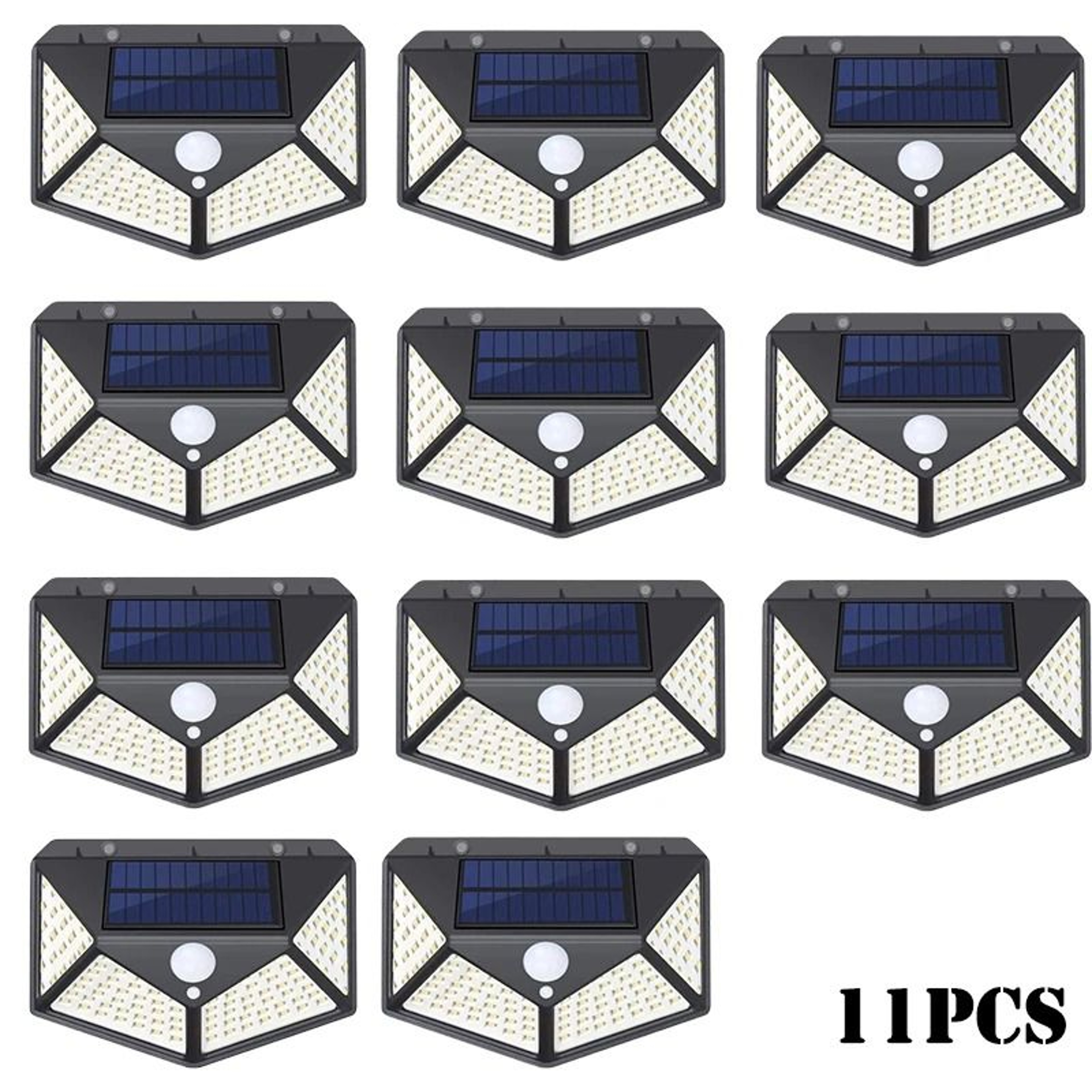 Solar Motion Sensor Wall Lights With 100 LEDs For Outdoor Security 18