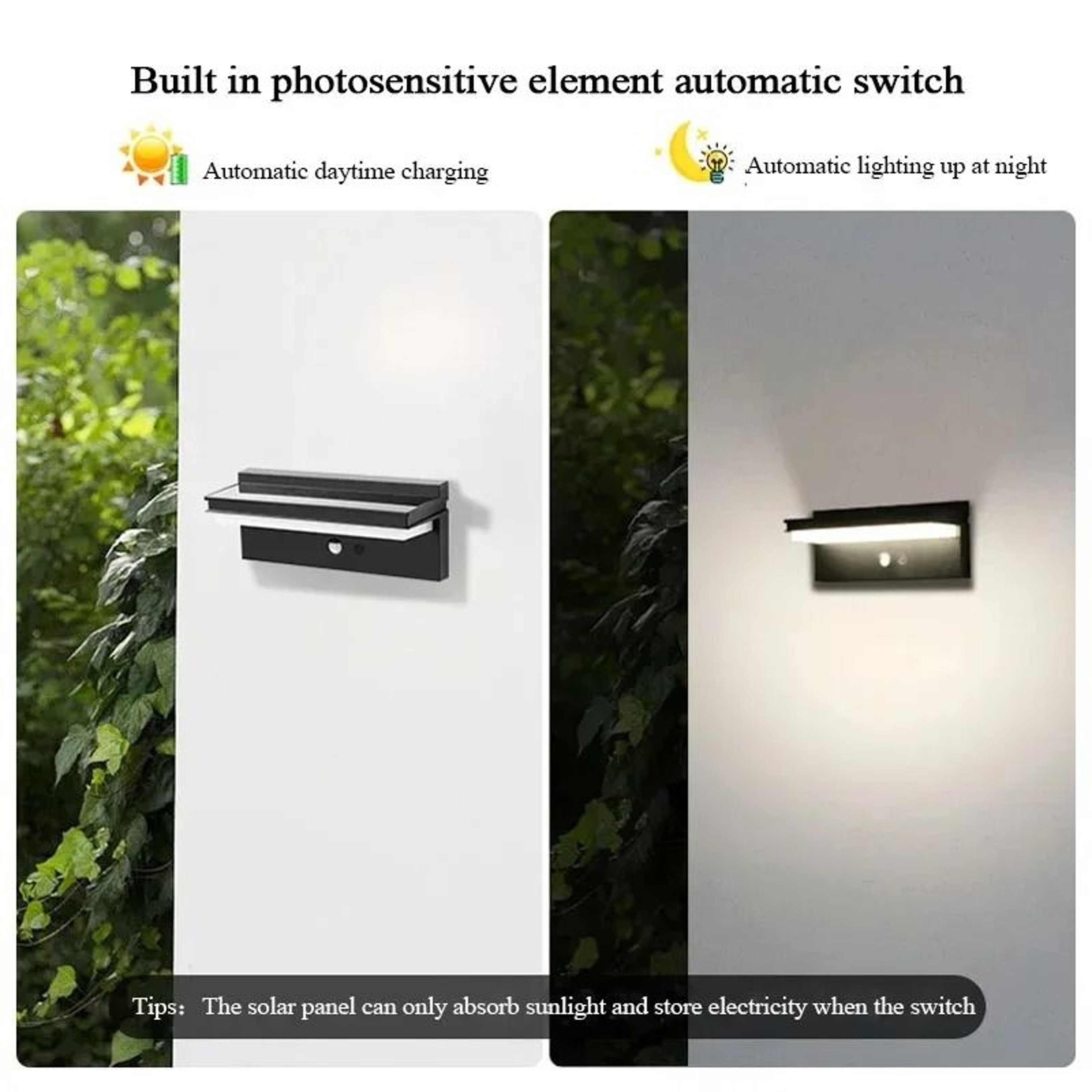 Solar Motion Sensor Wall Light For Waterproof Outdoor Porch Yard Lighting 3