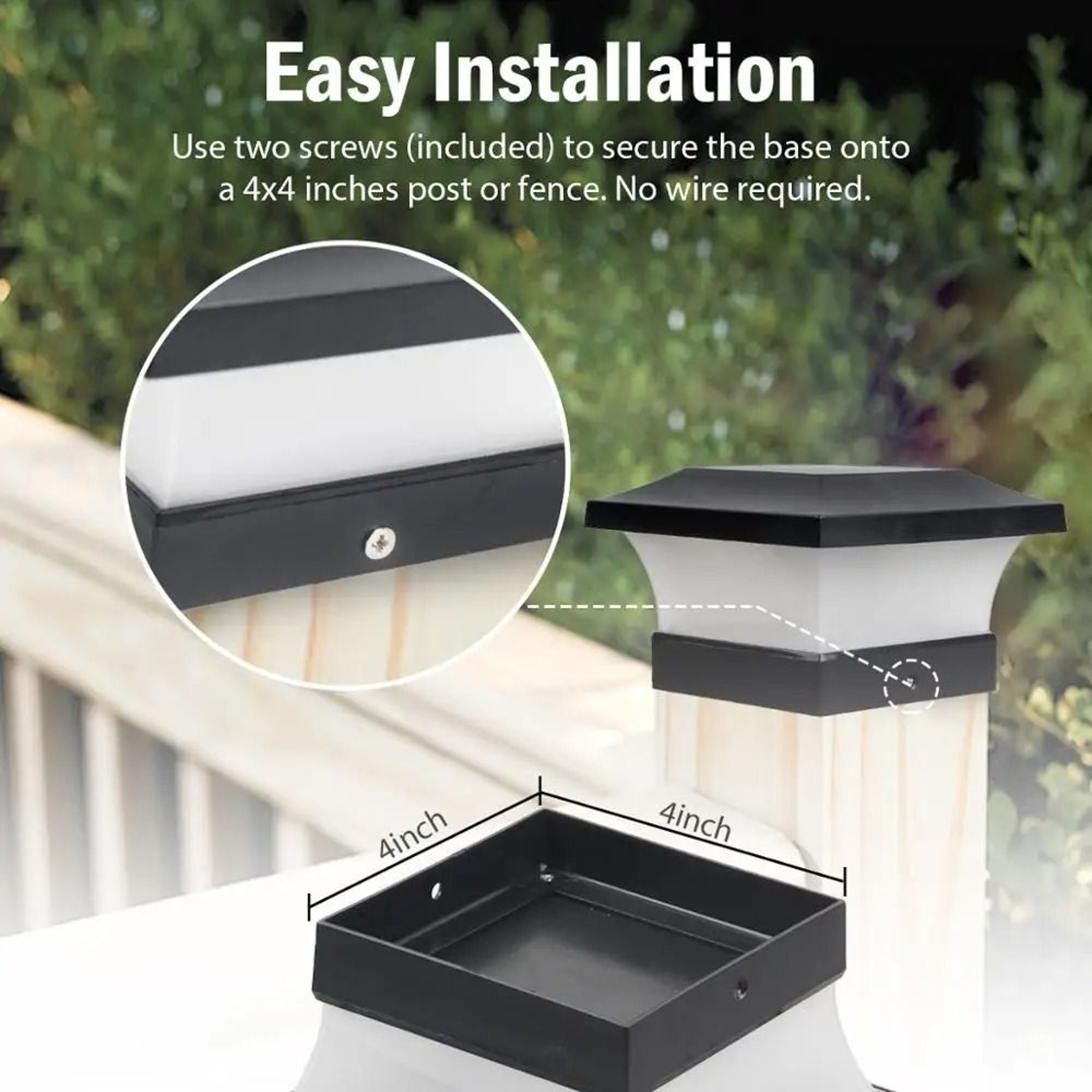 Solar Fence Lights Two Pack Waterproof Garden Wall Courtyard Outdoor Lighting 5