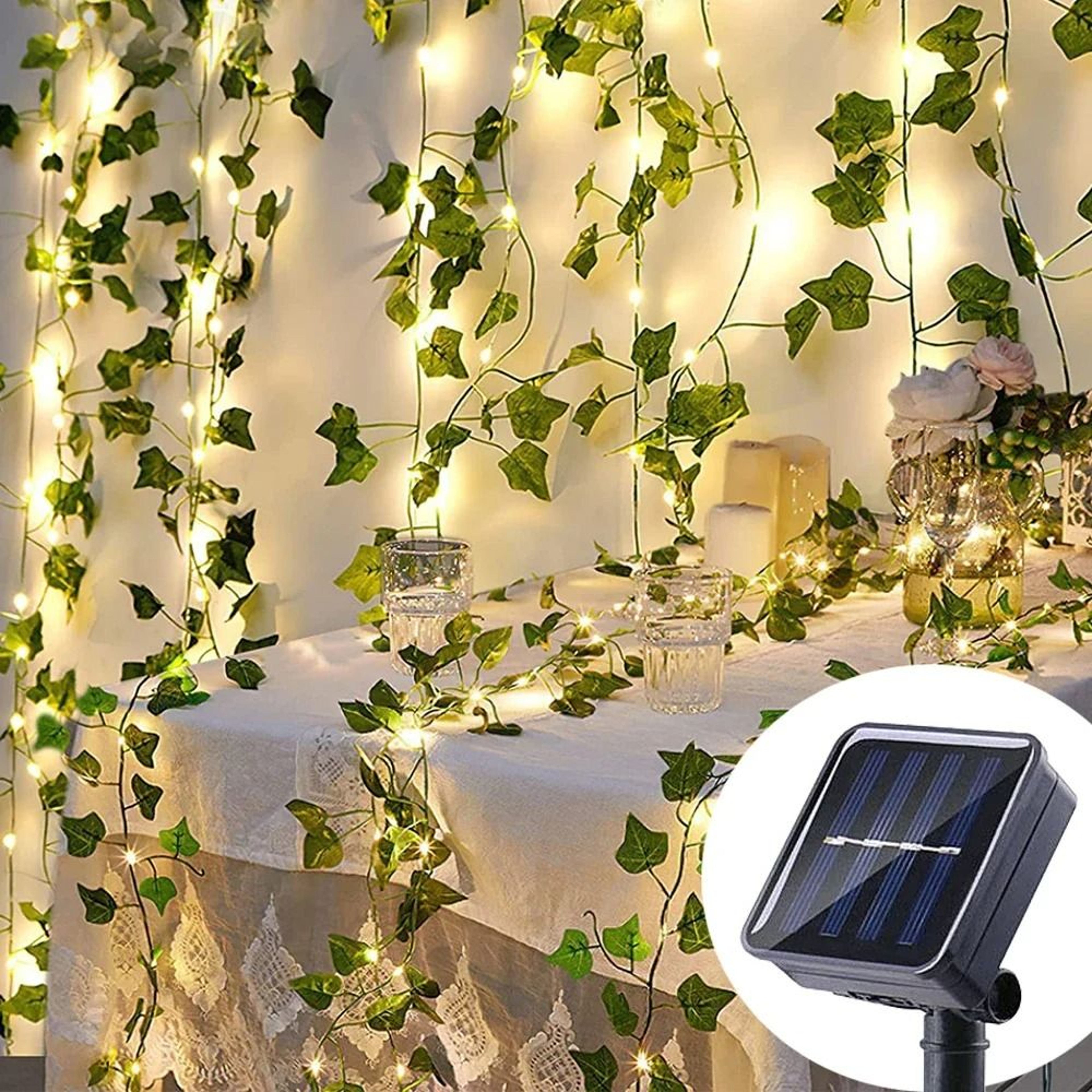 Solar Maple Leaf Fairy String Lights For Cozy Outdoor Garden Decor 3