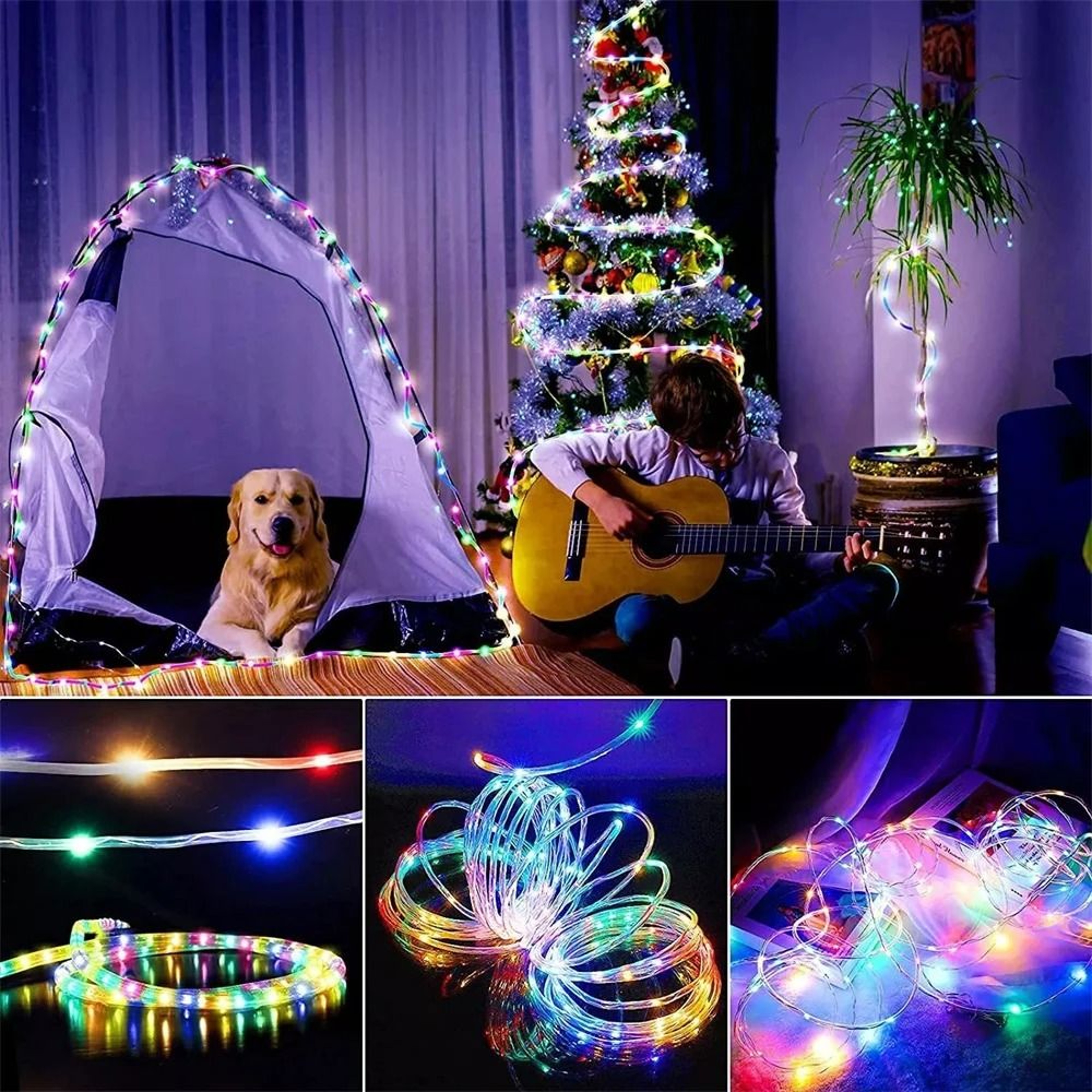Solar Rope String Lights Create Waterproof Glow For Gardens And Celebrations 5