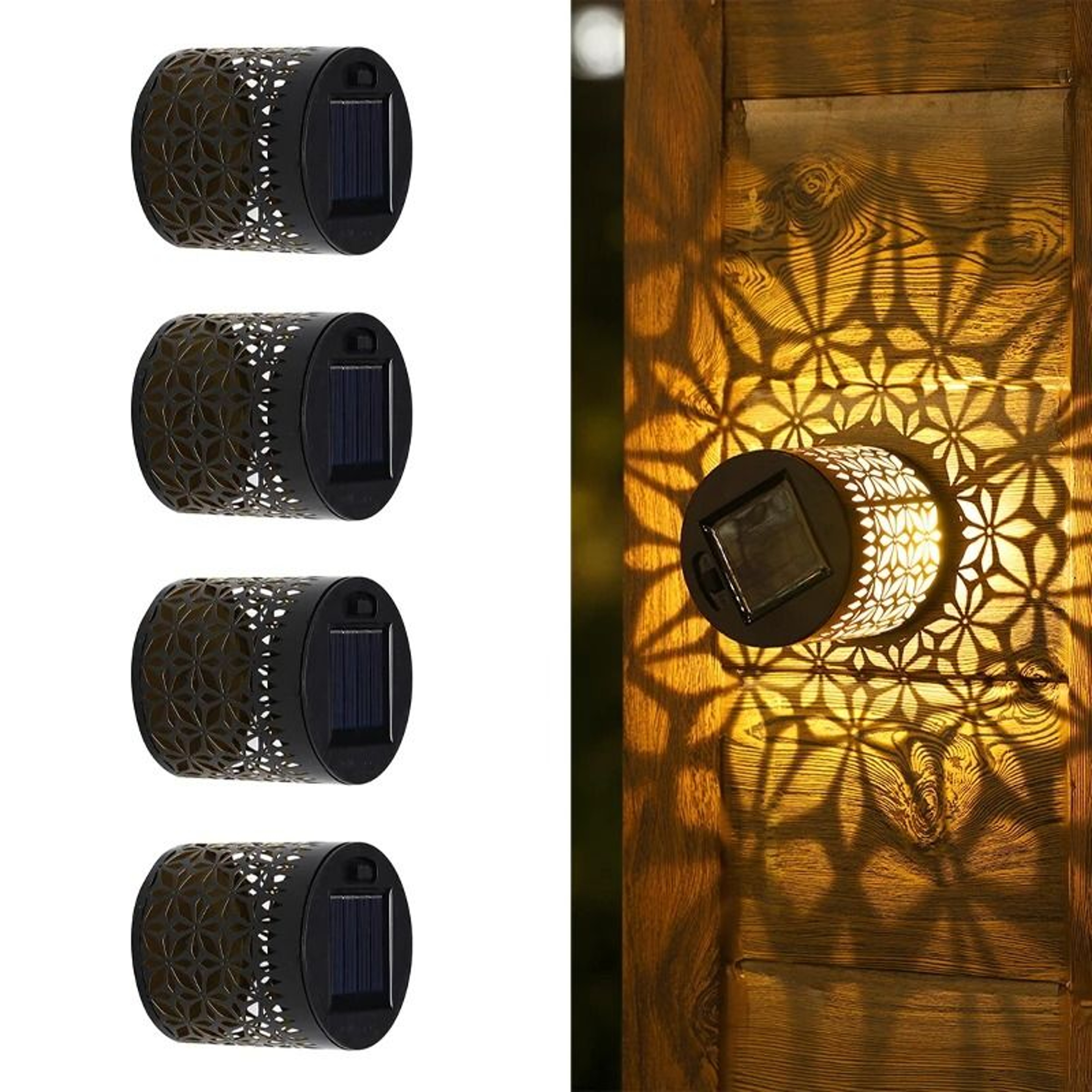 Solar Outdoor Wall Light Projects Elegant Patterns Across Gardens And Patios 11