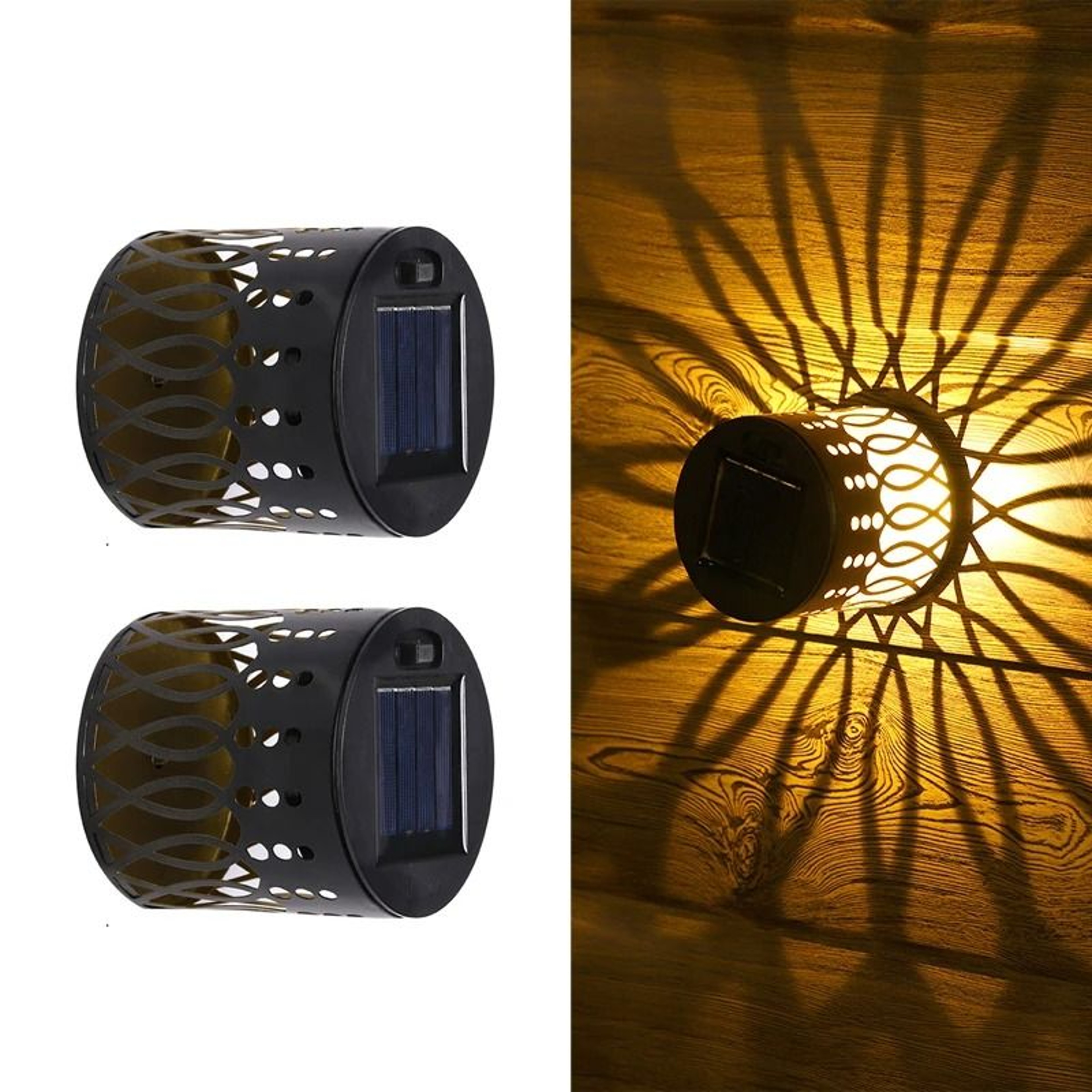 Solar Outdoor Wall Light Projects Elegant Patterns Across Gardens And Patios 5