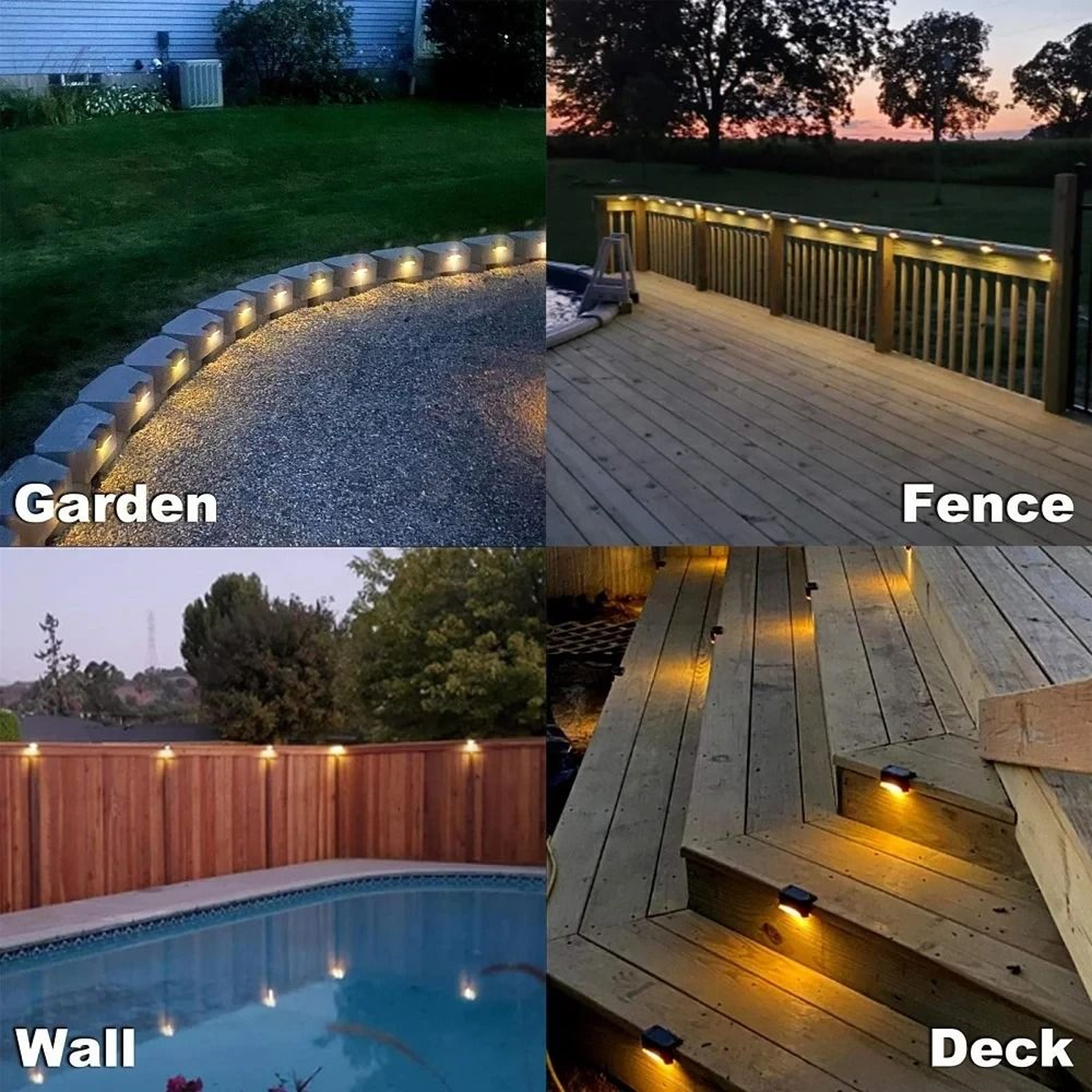 Solar Deck Step Lights Brighten Stairs Fences Patios And Pathways Safely 14