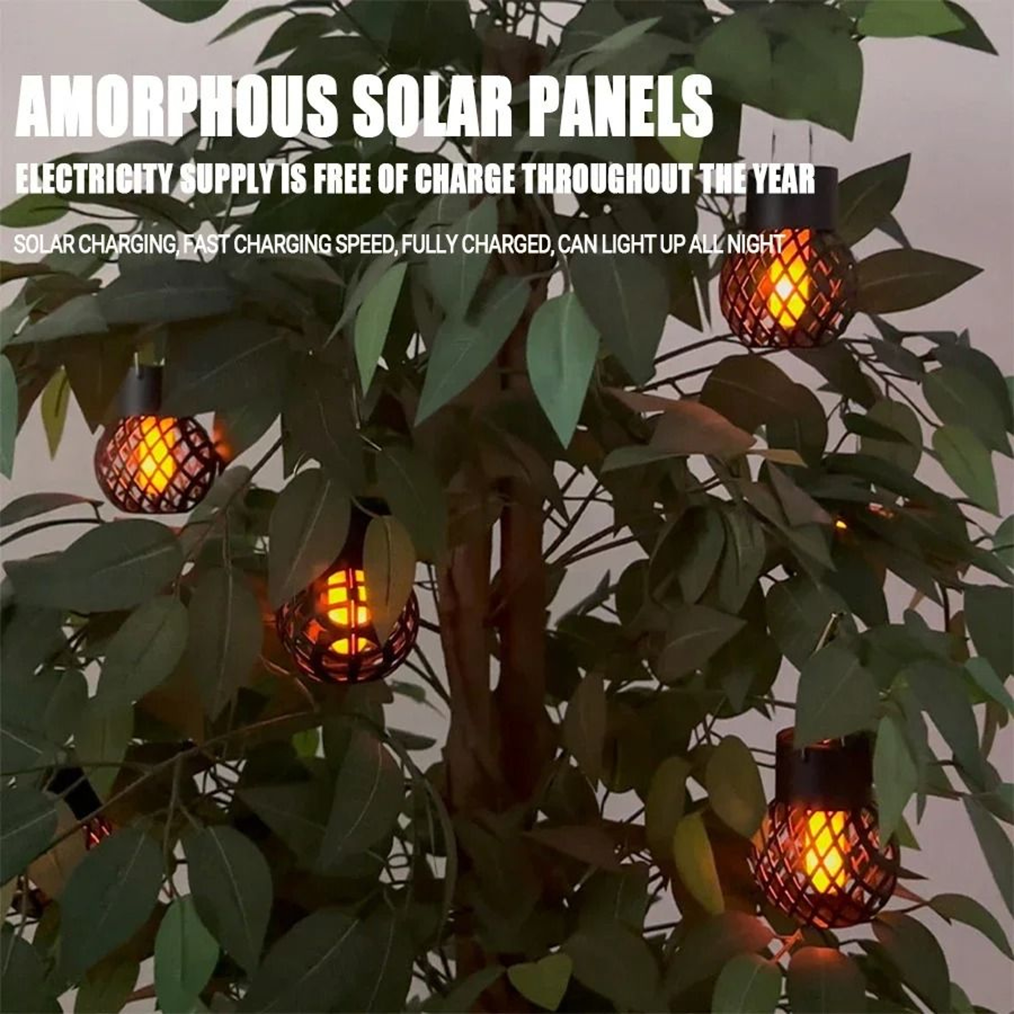 Retro Solar Flame Lantern Adds Warm Glow To Gardens Patios Pathways 8