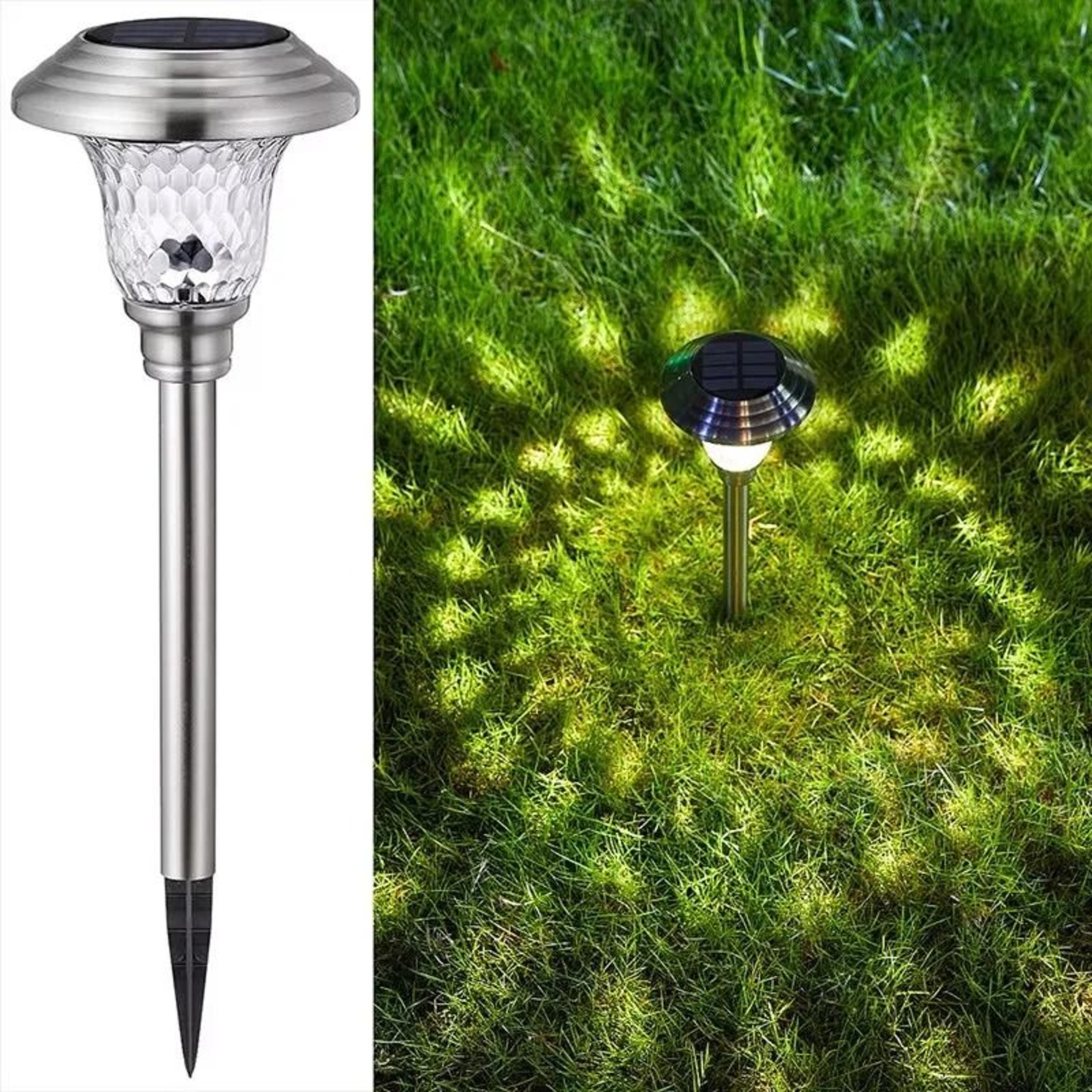 Solar Ground Lights Brighten Pathways Gardens Driveways With Waterproof Outdoor Illumination 0