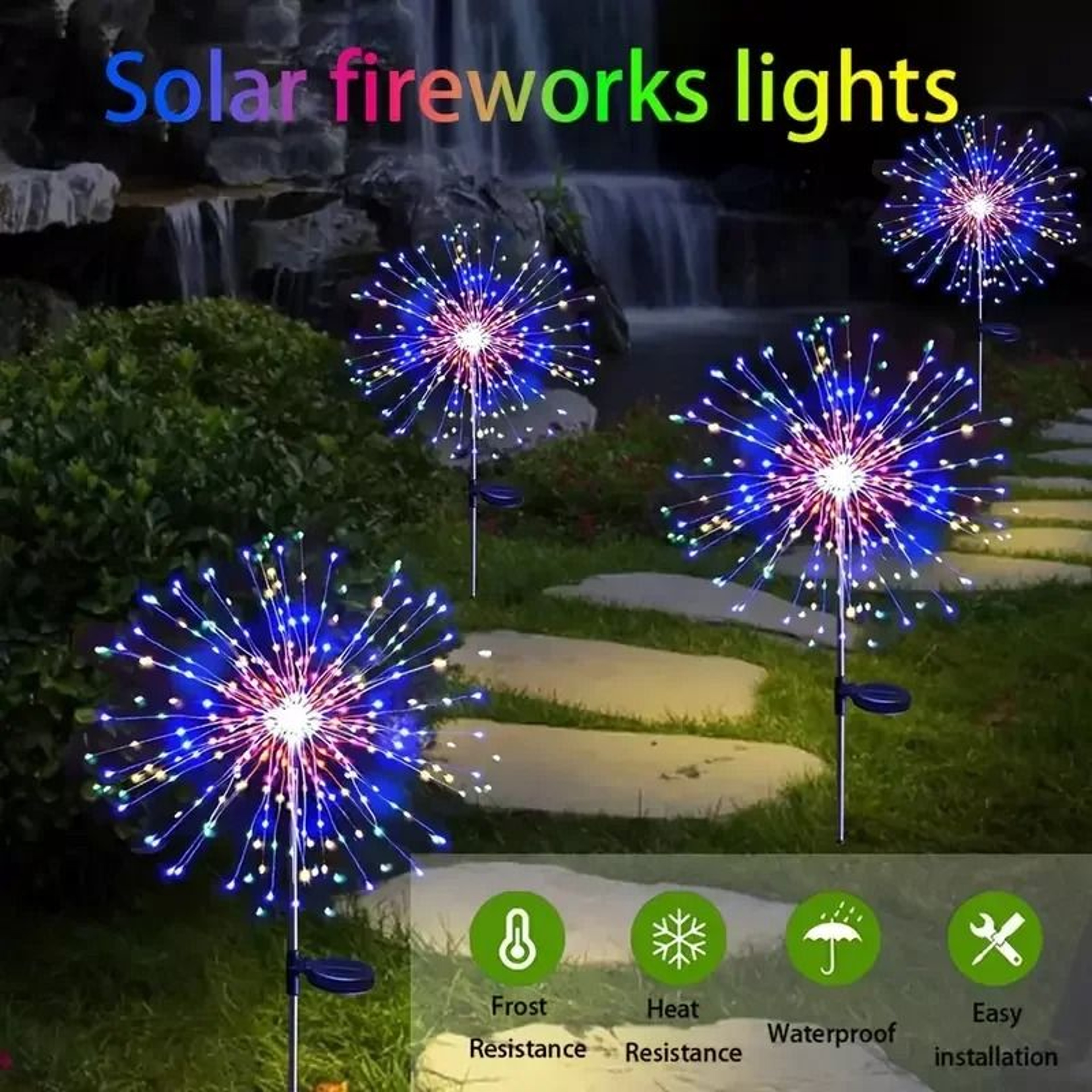 Solar Firework Garden Stake Lights Create Sparkling Outdoor Displays Every Night 10