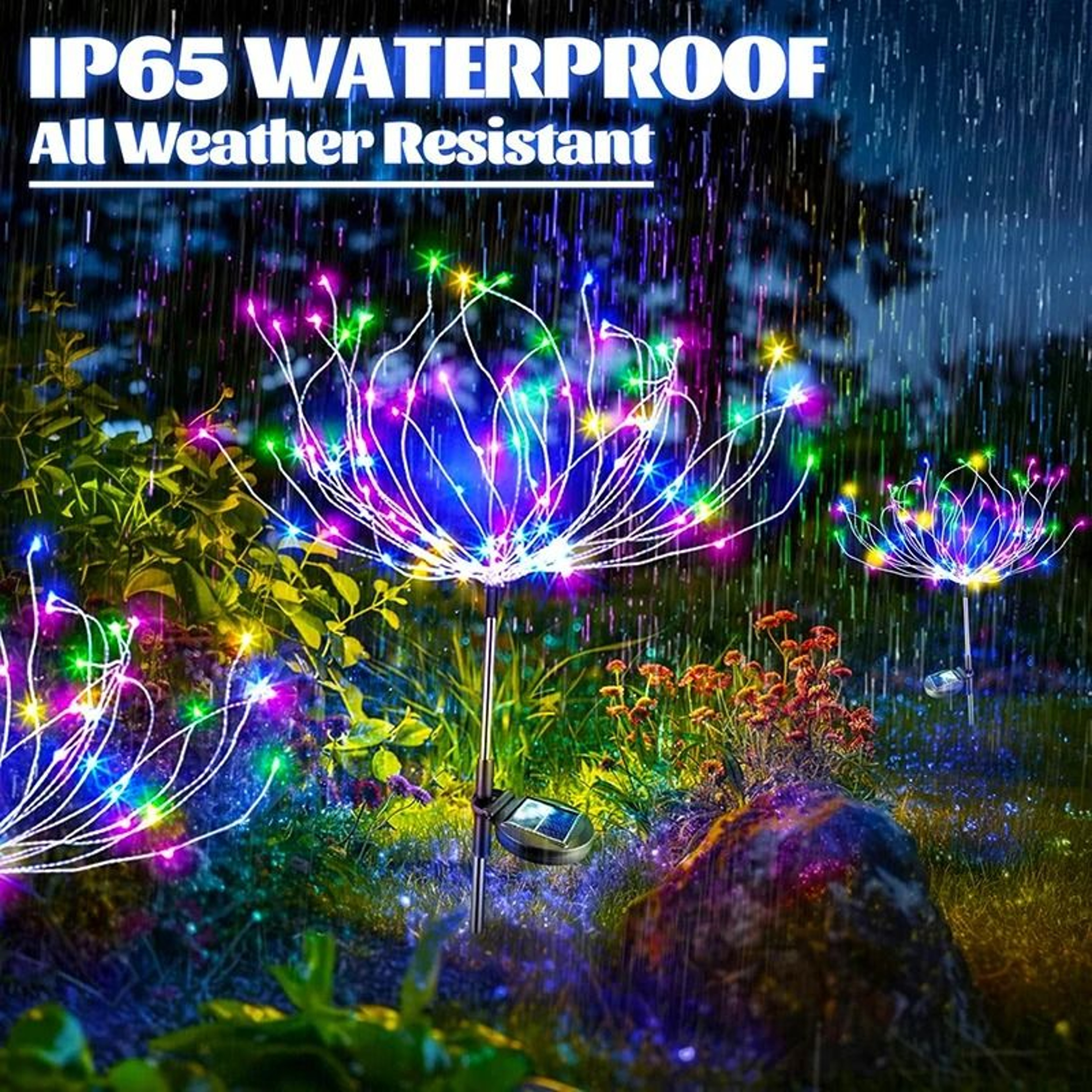 Solar Firework Garden Stake Lights Create Sparkling Outdoor Displays Every Evening 4