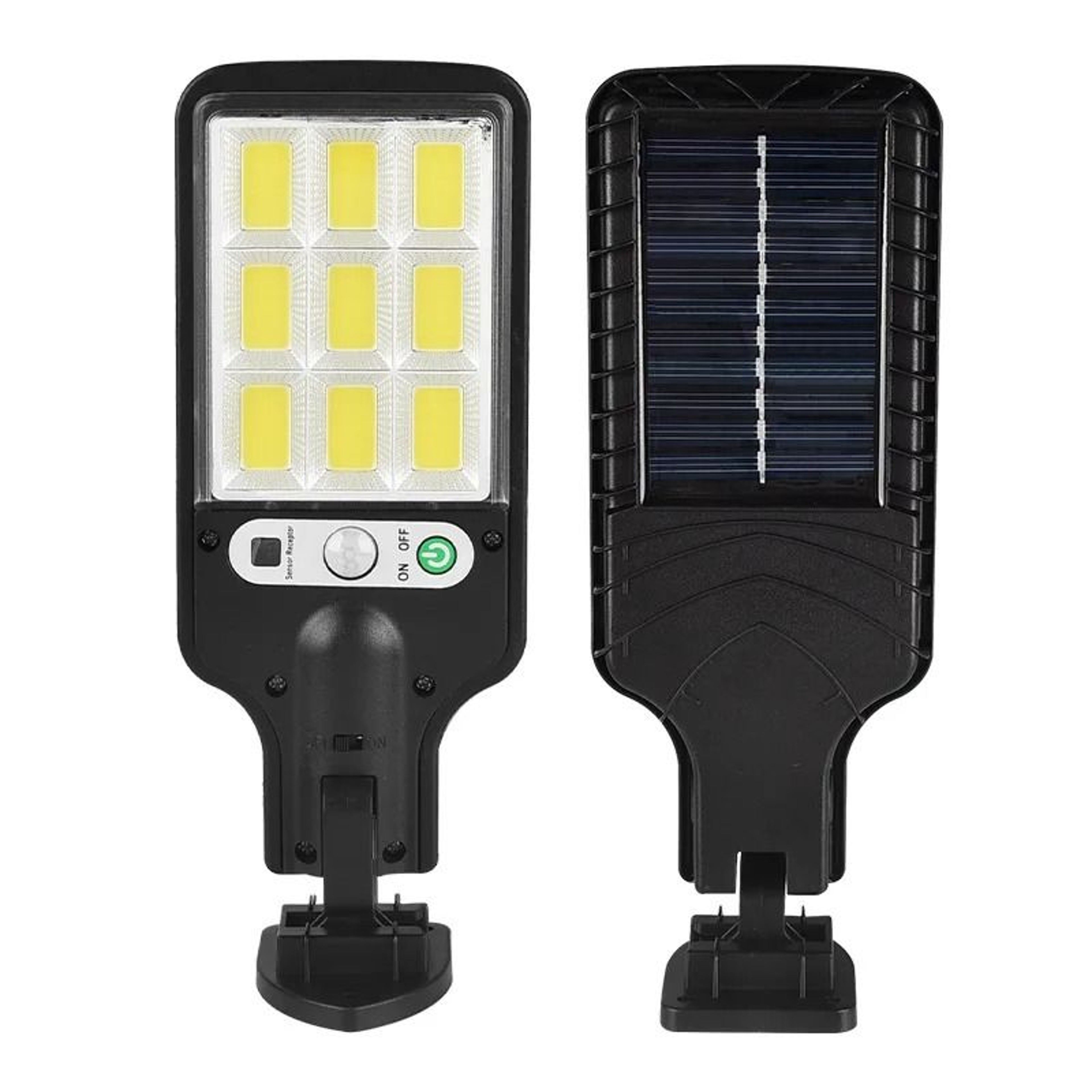 Solar Motion Sensor Street Light Delivers Wide Security Illumination Outdoors Automatically 1