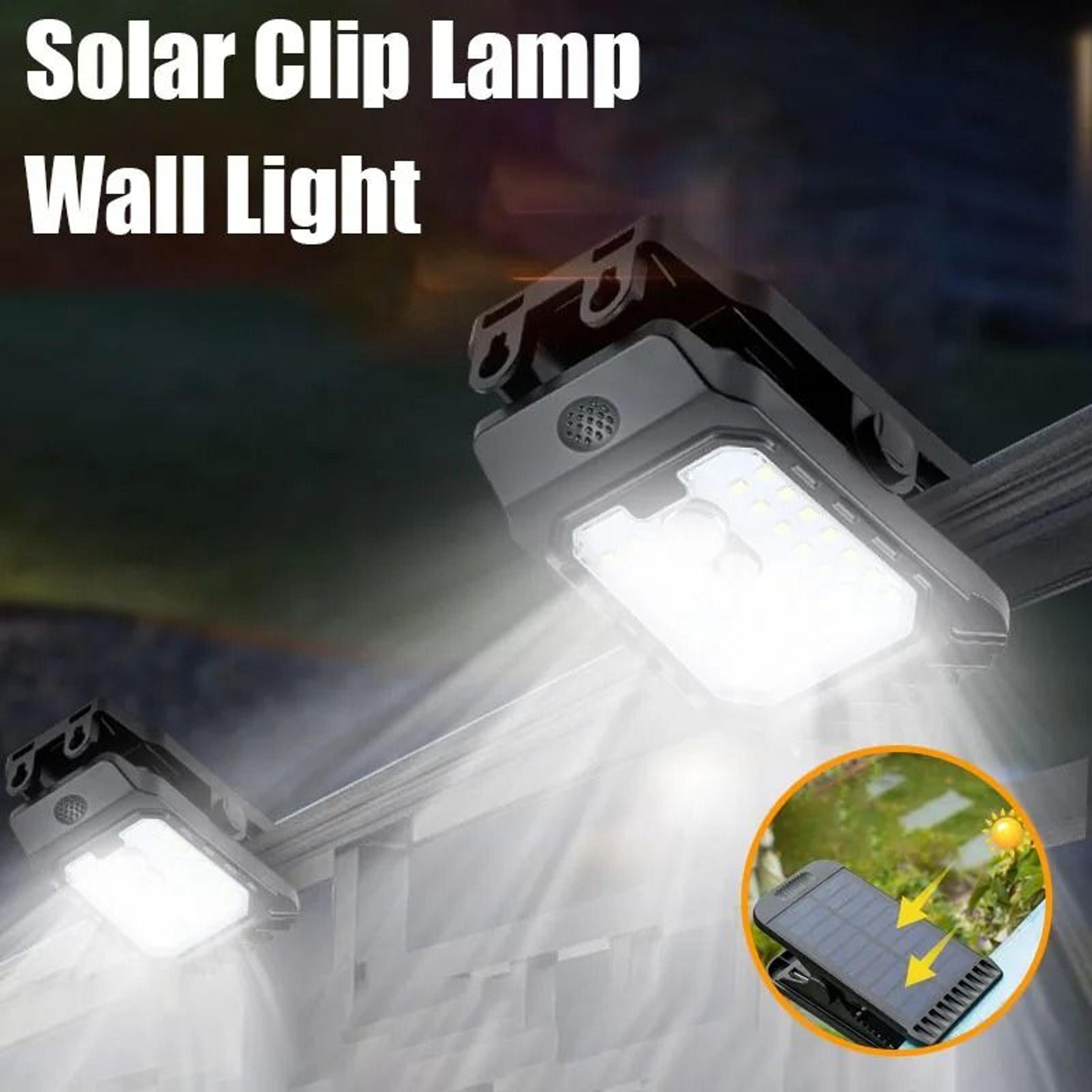 Solar Clip Motion Sensor Light For Easy Outdoor Garden Camping Illumination 4