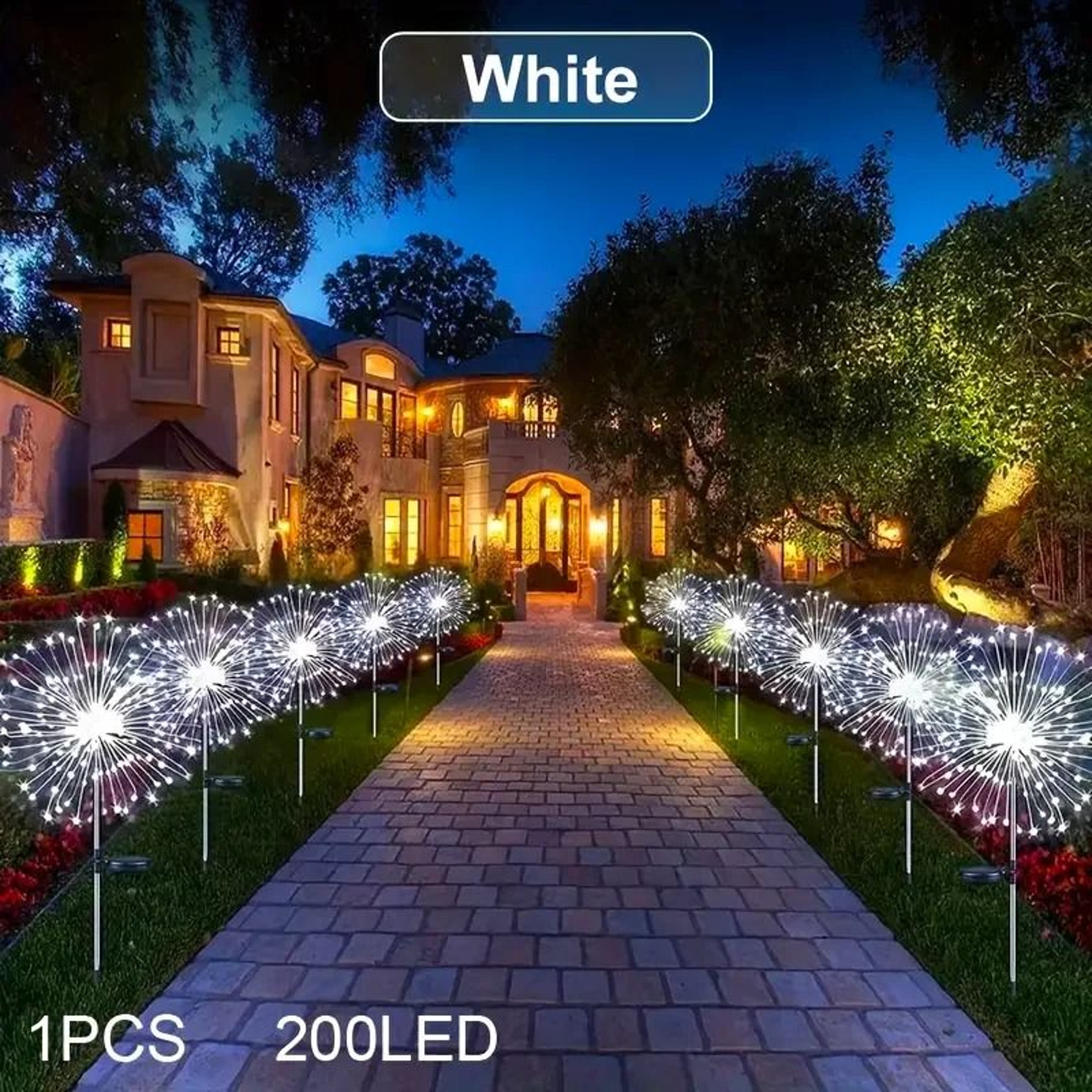 Solar Firework Dandelion Garden Lights For Magical Waterproof Lawn Pathway Decor 10