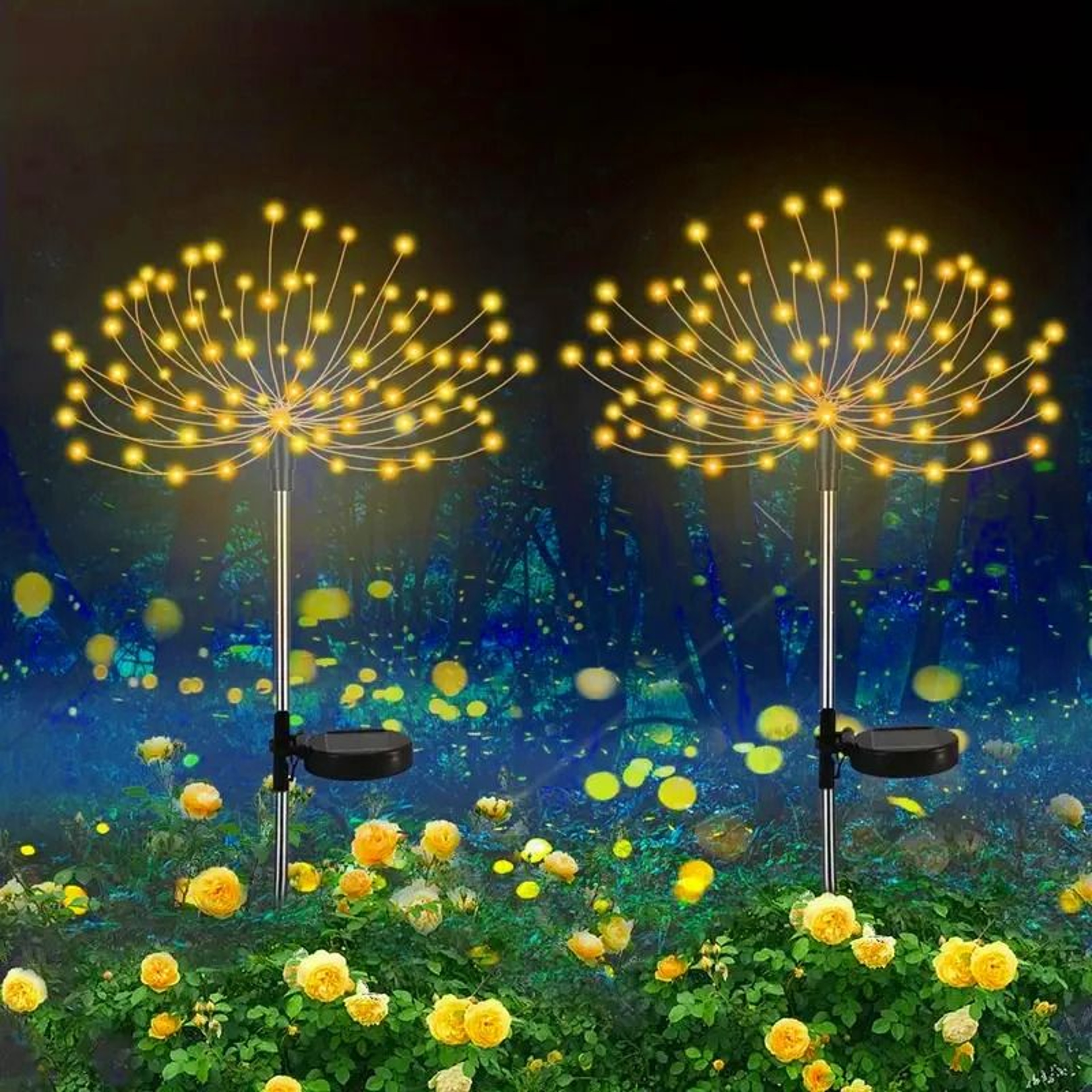 Solar Firework Dandelion Garden Lights For Magical Waterproof Lawn Pathway Decor 4