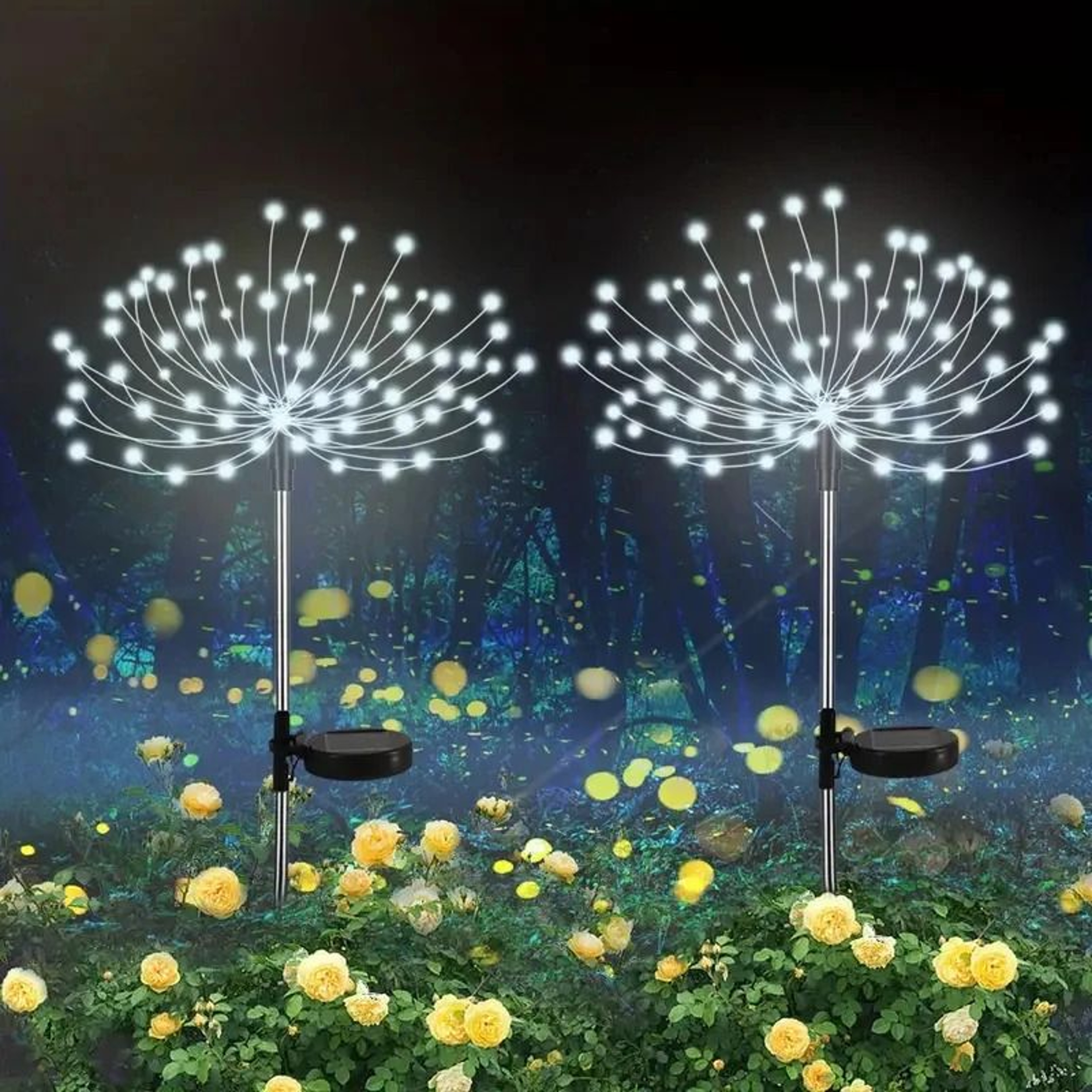 Solar Firework Dandelion Garden Lights For Magical Waterproof Lawn Pathway Decor 2