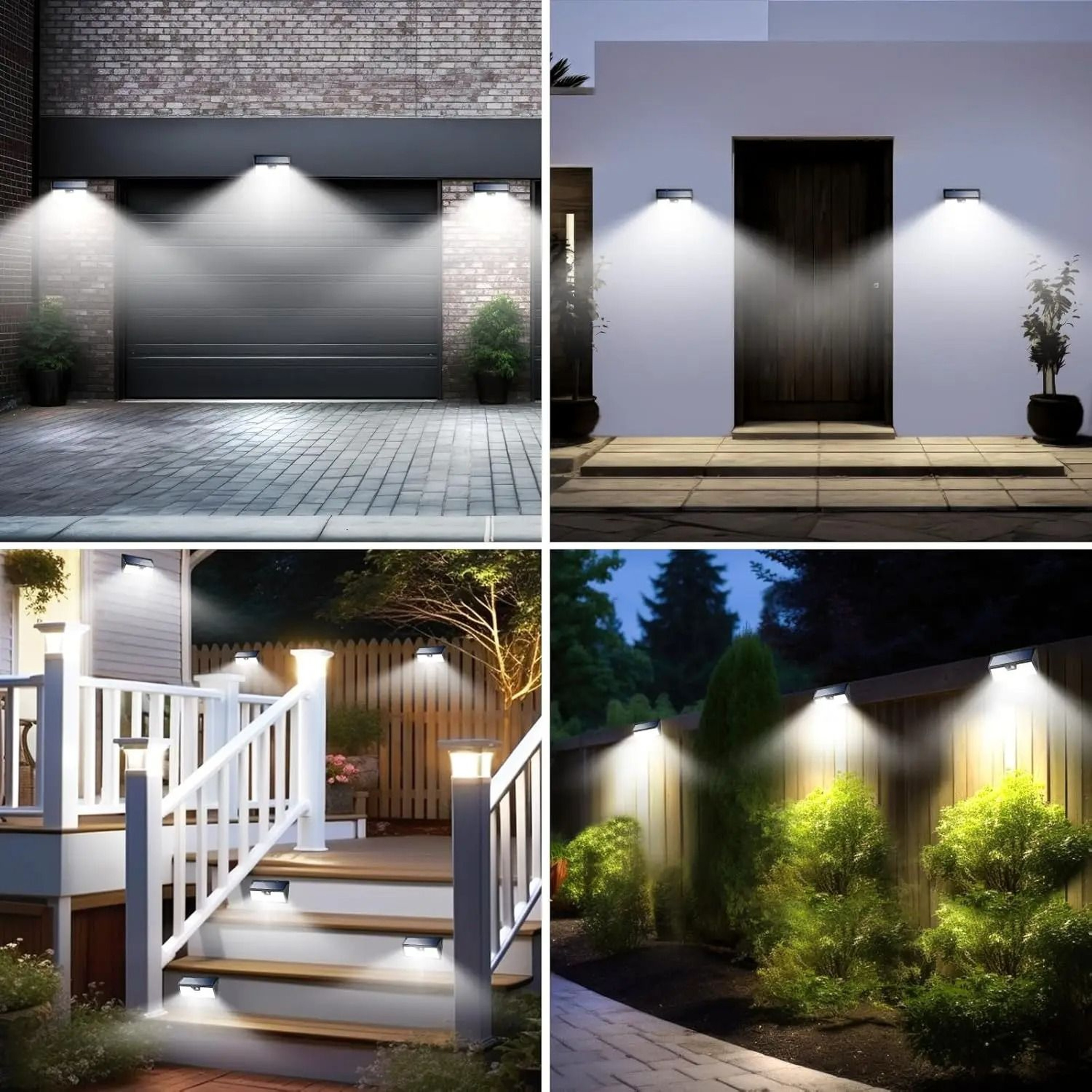 Solar Motion Sensor Wall Lights For Bright Outdoor Security And Safety 0