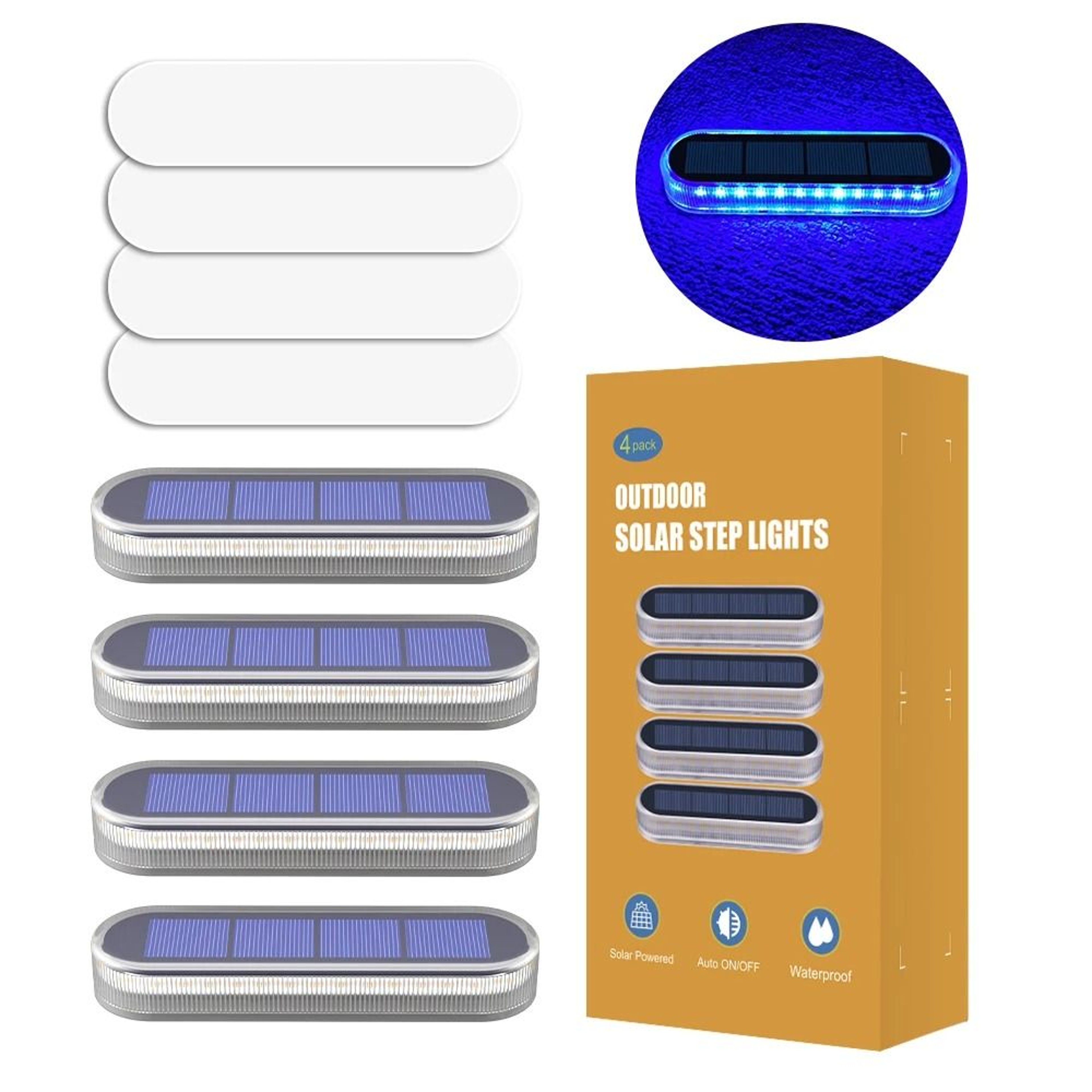 Solar Deck Lights For Waterproof Automatic Steps Docks Driveways Patios Fences 3