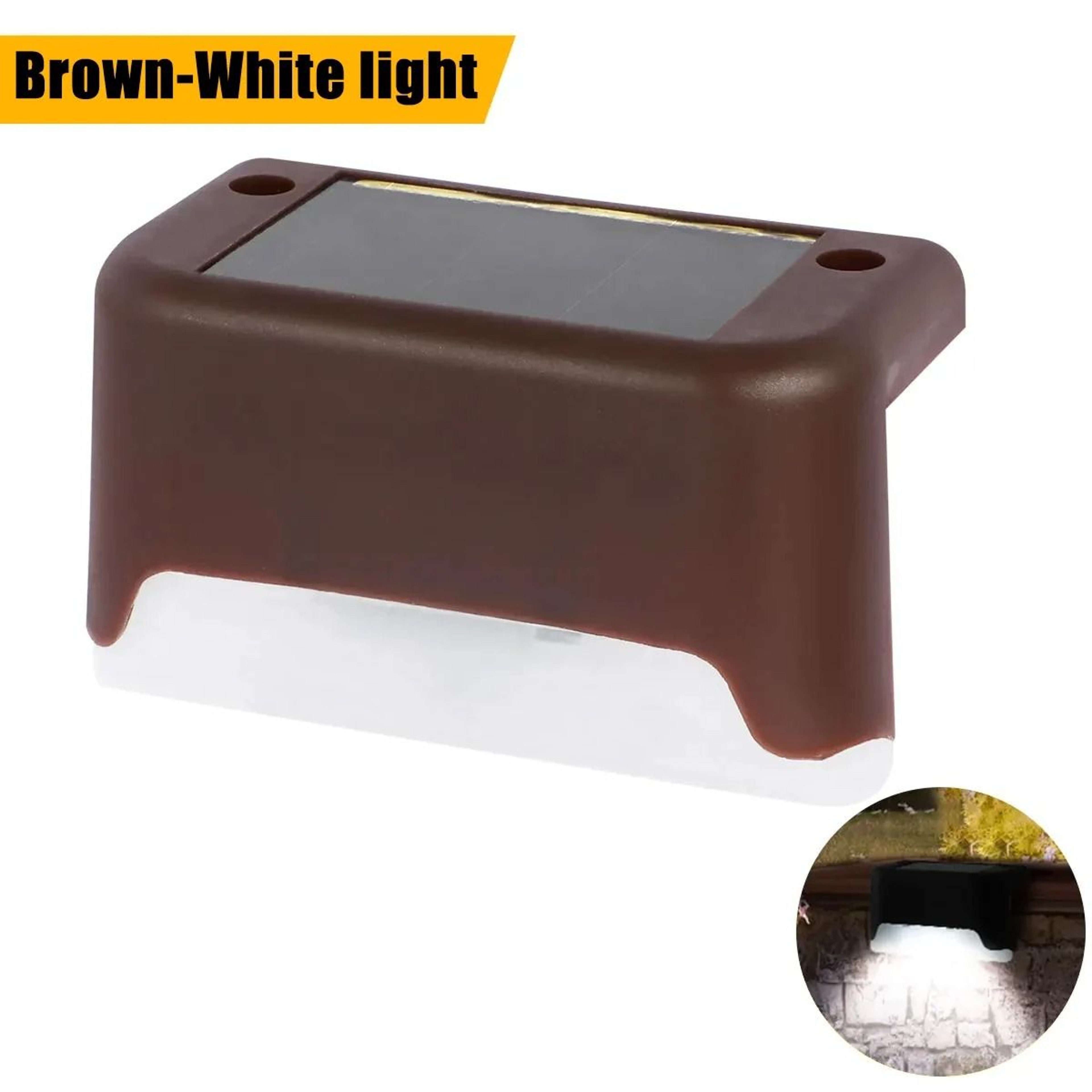 Warm White Solar Step Lights For Safe Outdoor Stair Patio Fence 4