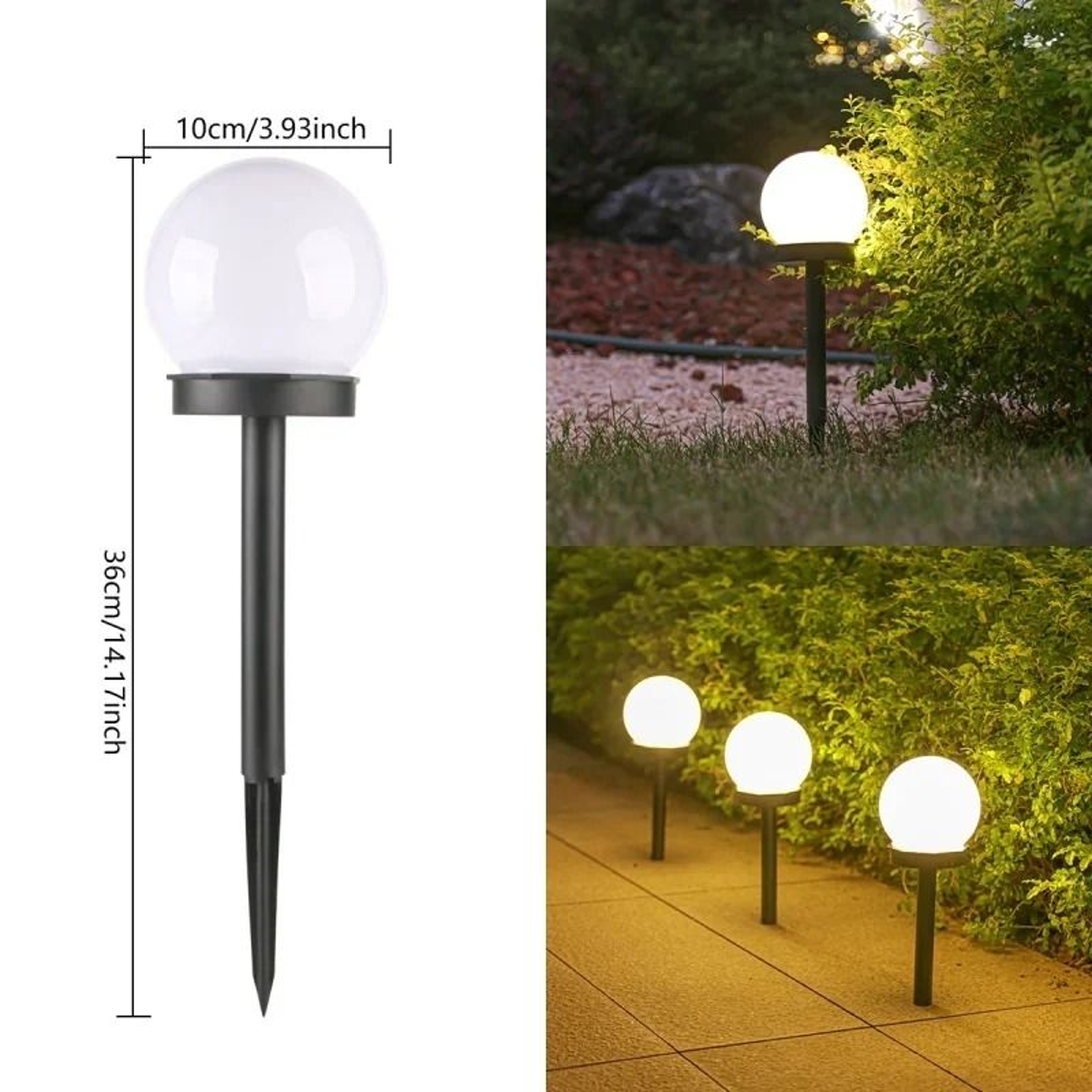 Solar Globe Garden Light For Elegant Yard Pathway Lawn Decoration Lighting 2