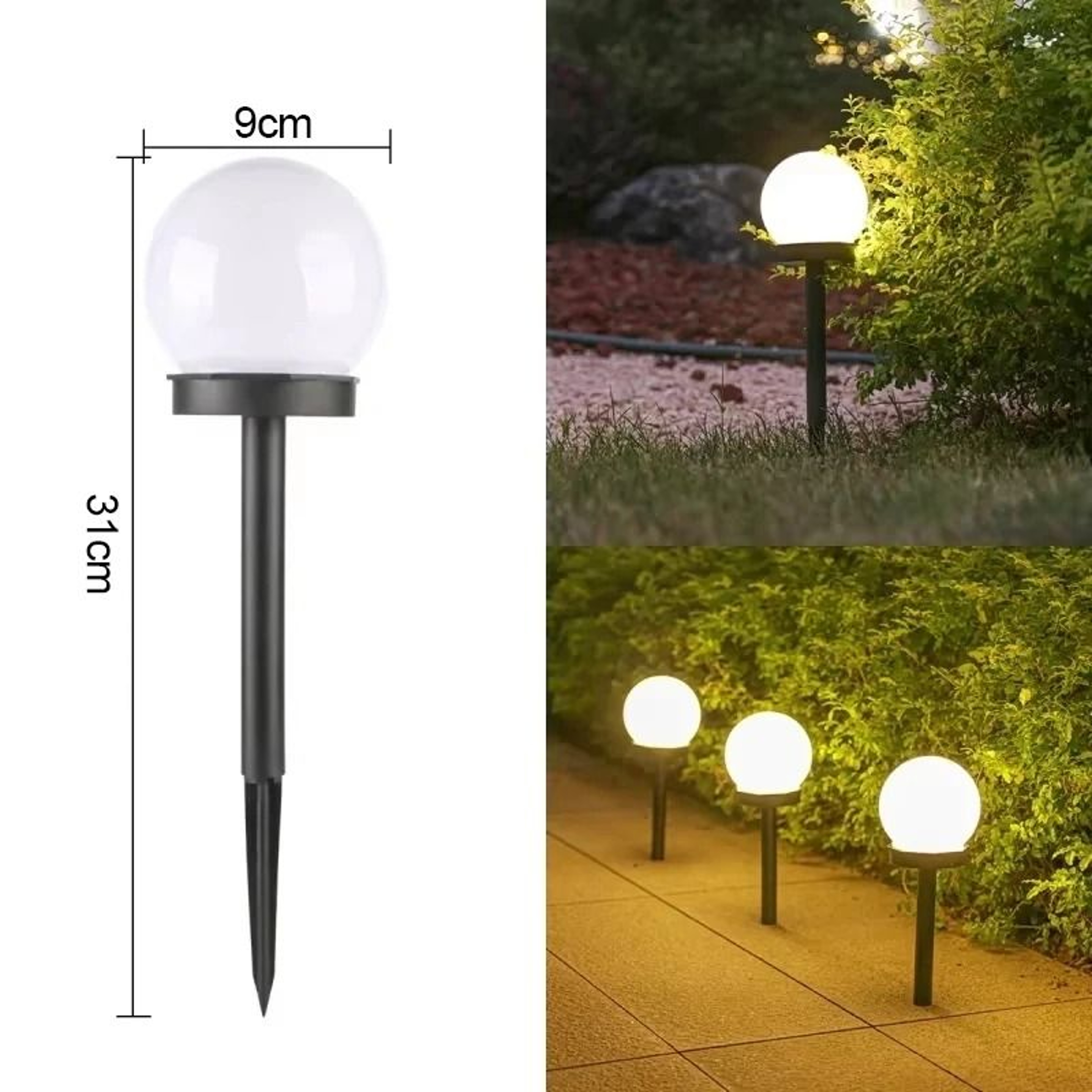 Solar Globe Garden Light For Elegant Yard Pathway Lawn Decoration Lighting 8