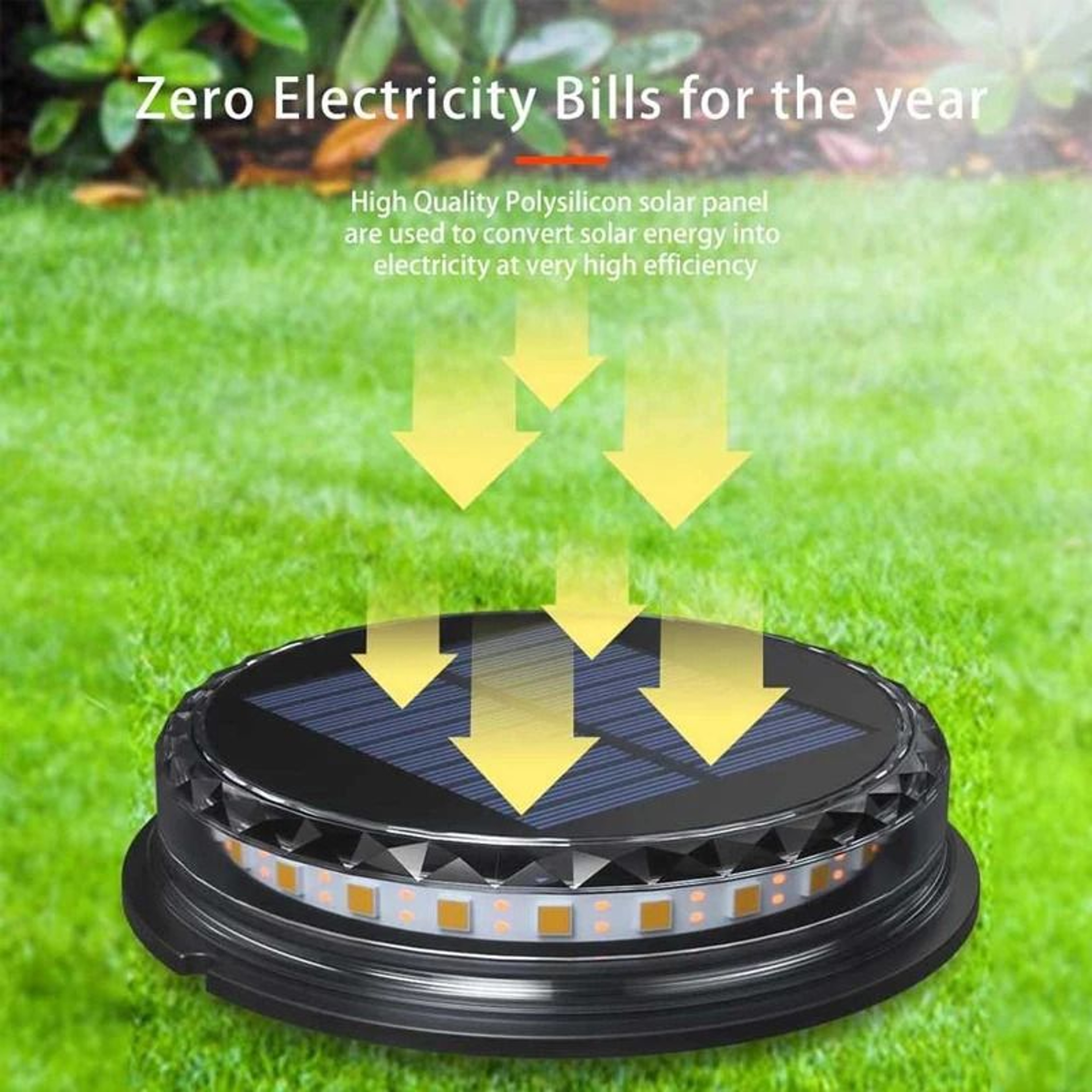 Solar Disk Ground Lights For Safer Garden Pathway Lawn Patio Lighting 6