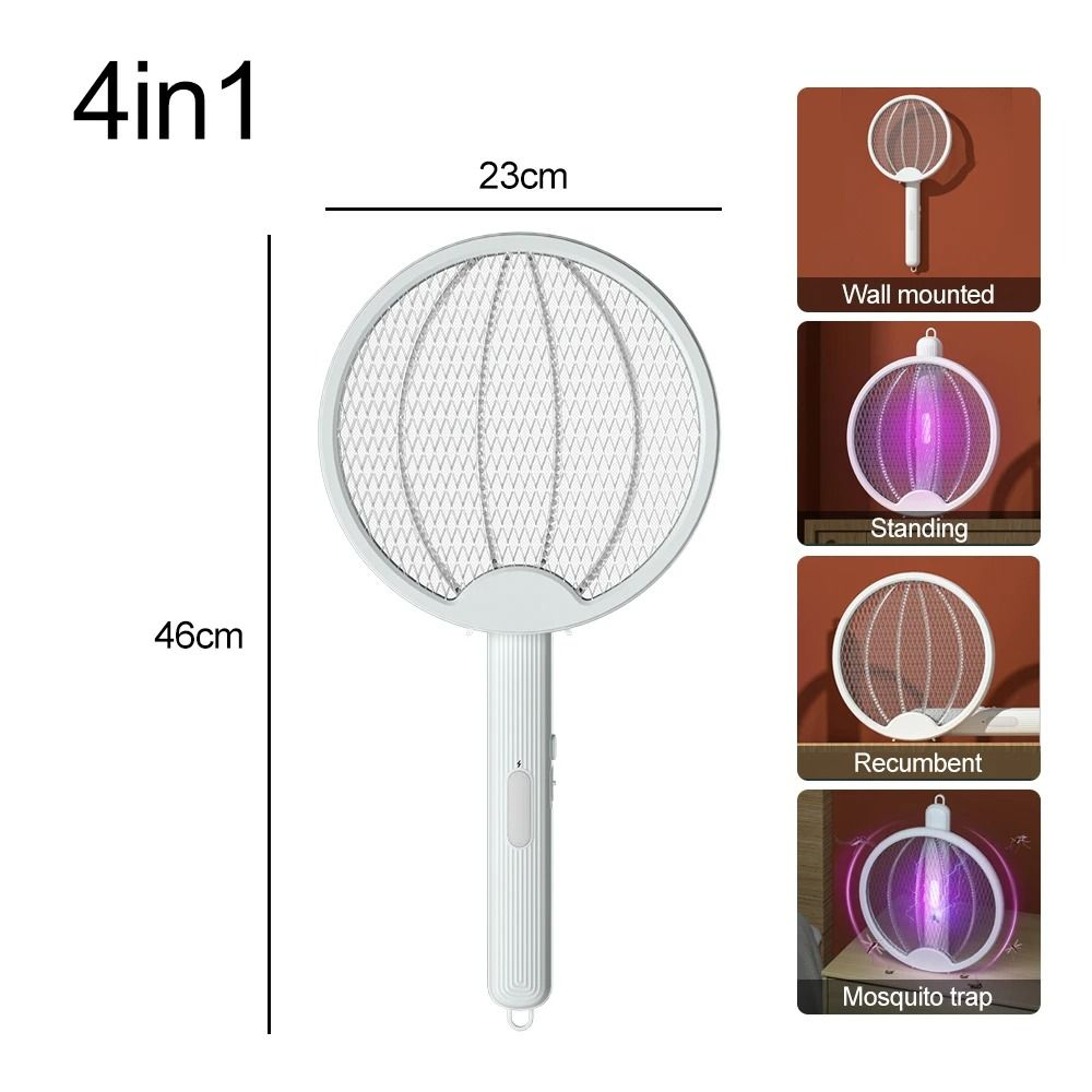 Rechargeable Foldable Mosquito Swatter With UV Trap For Easy Pest Control 1