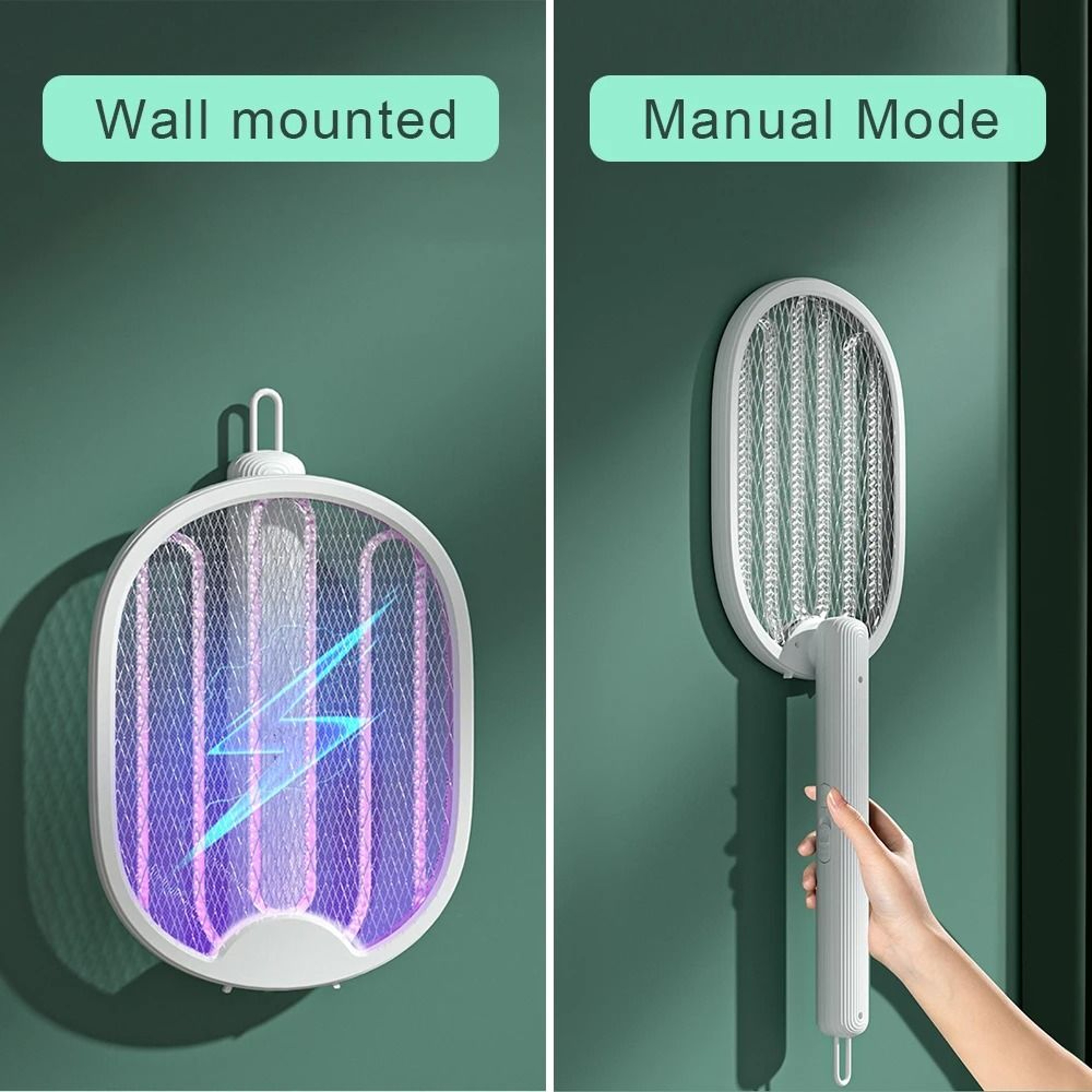 Rechargeable Foldable Mosquito Swatter With UV Trap For Easy Pest Control 6