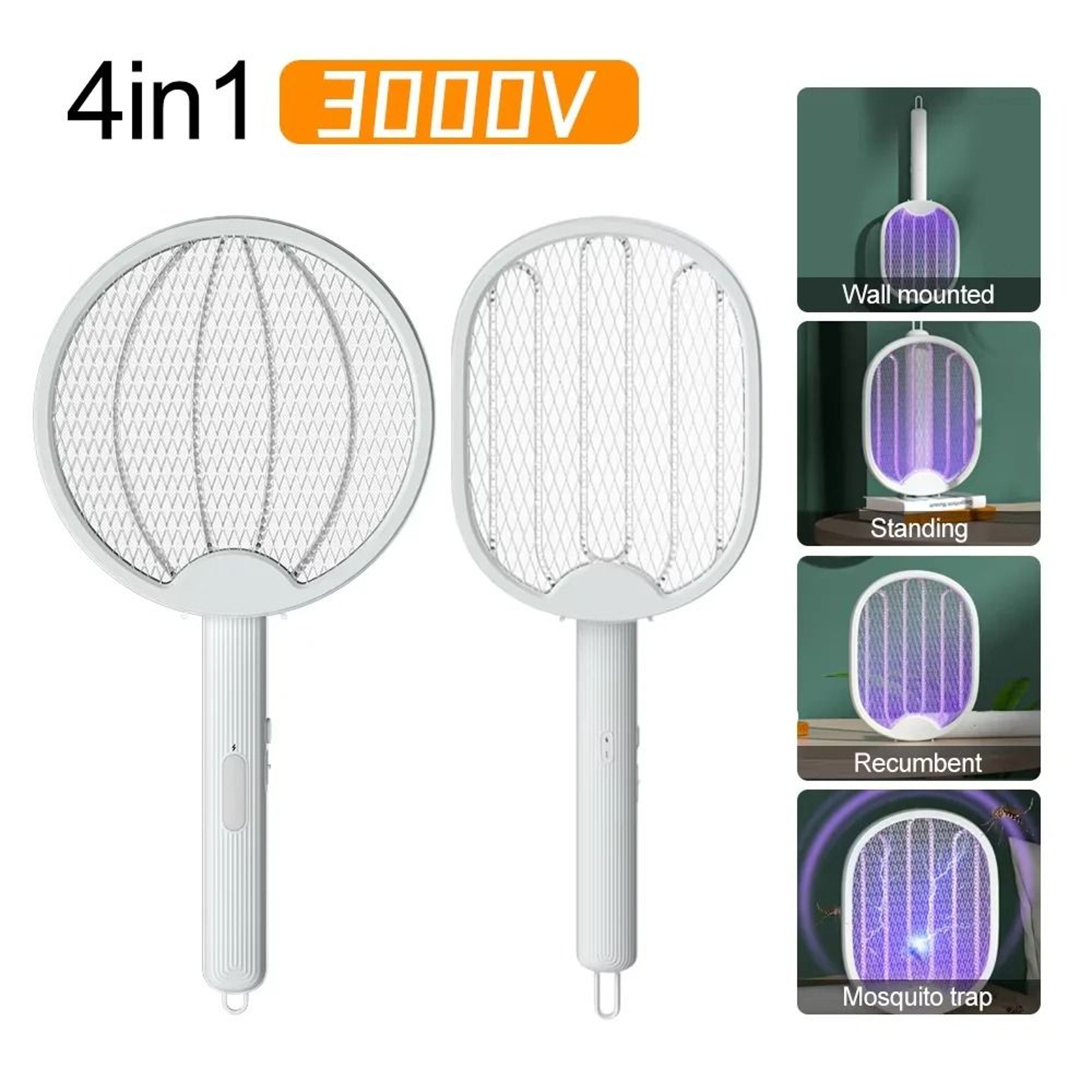 Rechargeable Foldable Mosquito Swatter With UV Trap For Easy Pest Control 0