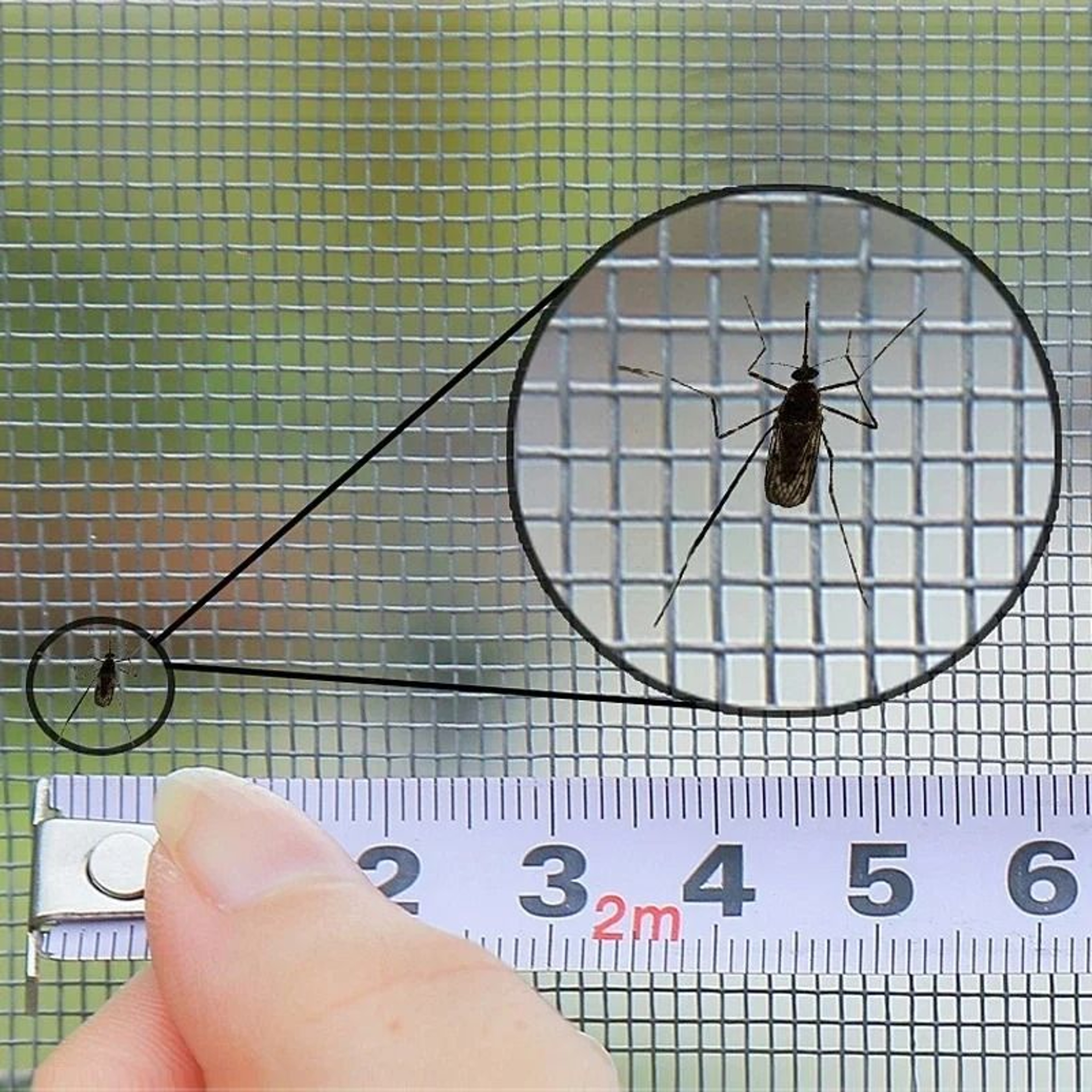White Zipper Mosquito Window Screen For Easy No Drill Bug Protection 3