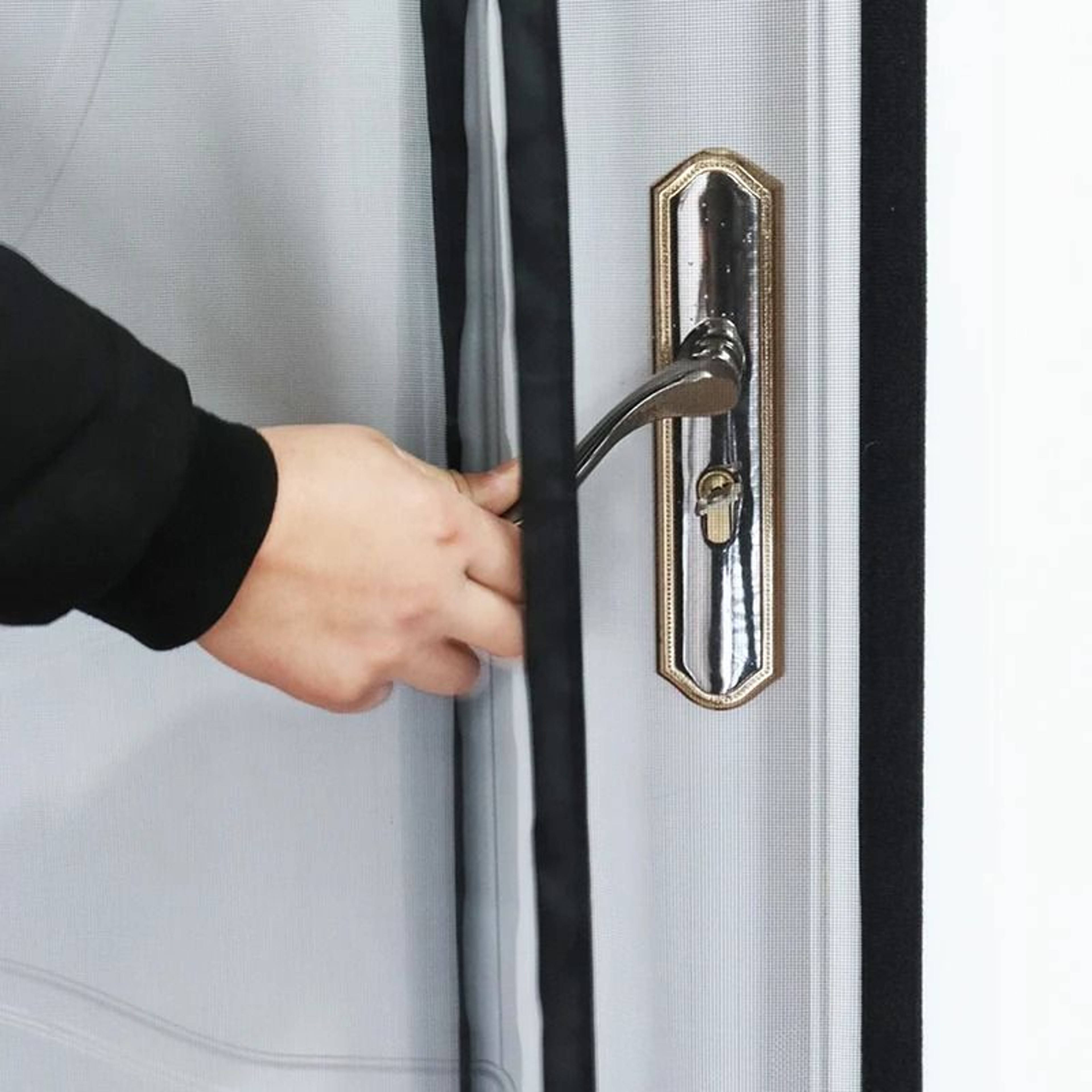 Automatic Magnetic Mosquito Door Screen Black Mesh For Fresh Air Protection 5