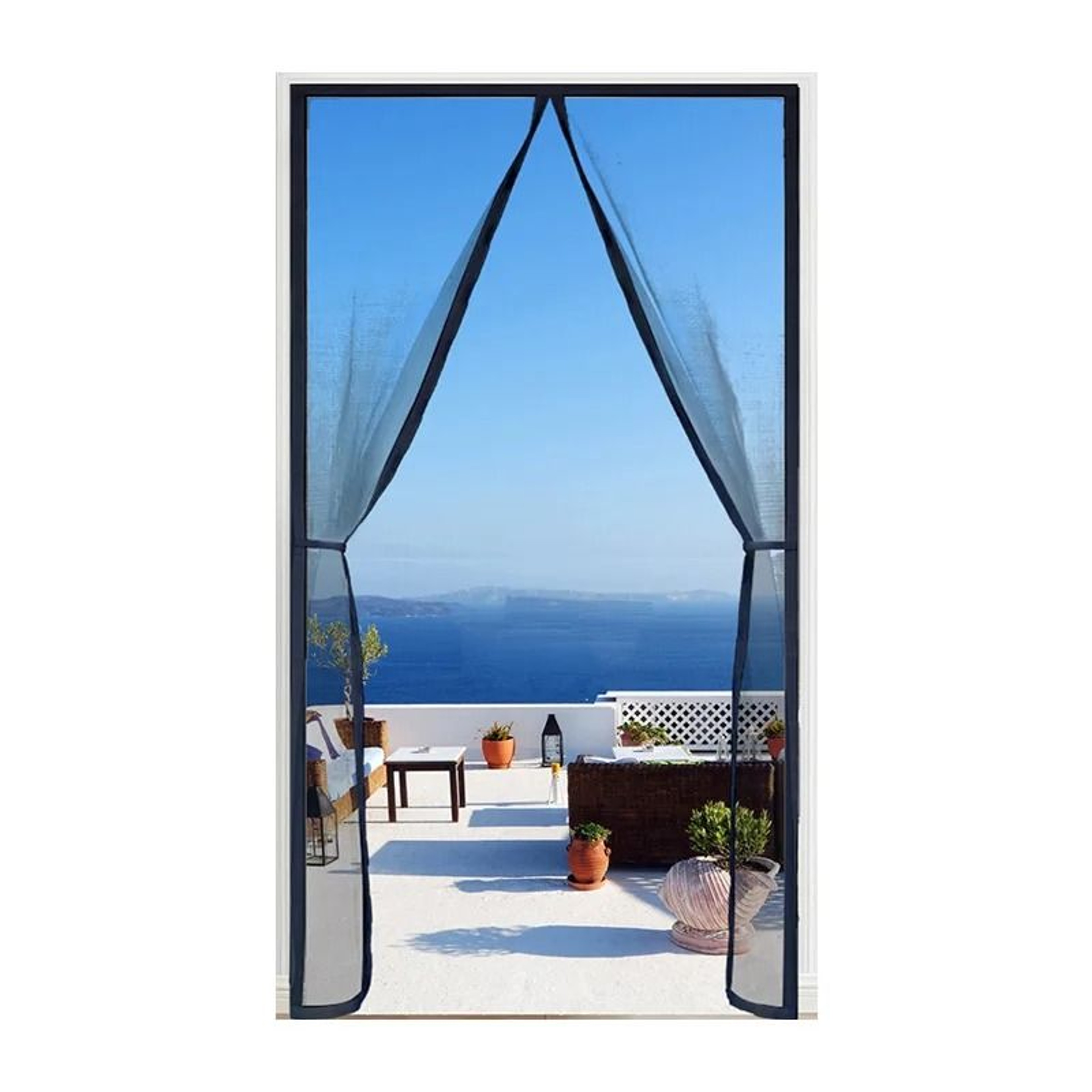 Black Magnetic Screen Door For Automatic Closing And Easy Insect Protection 6