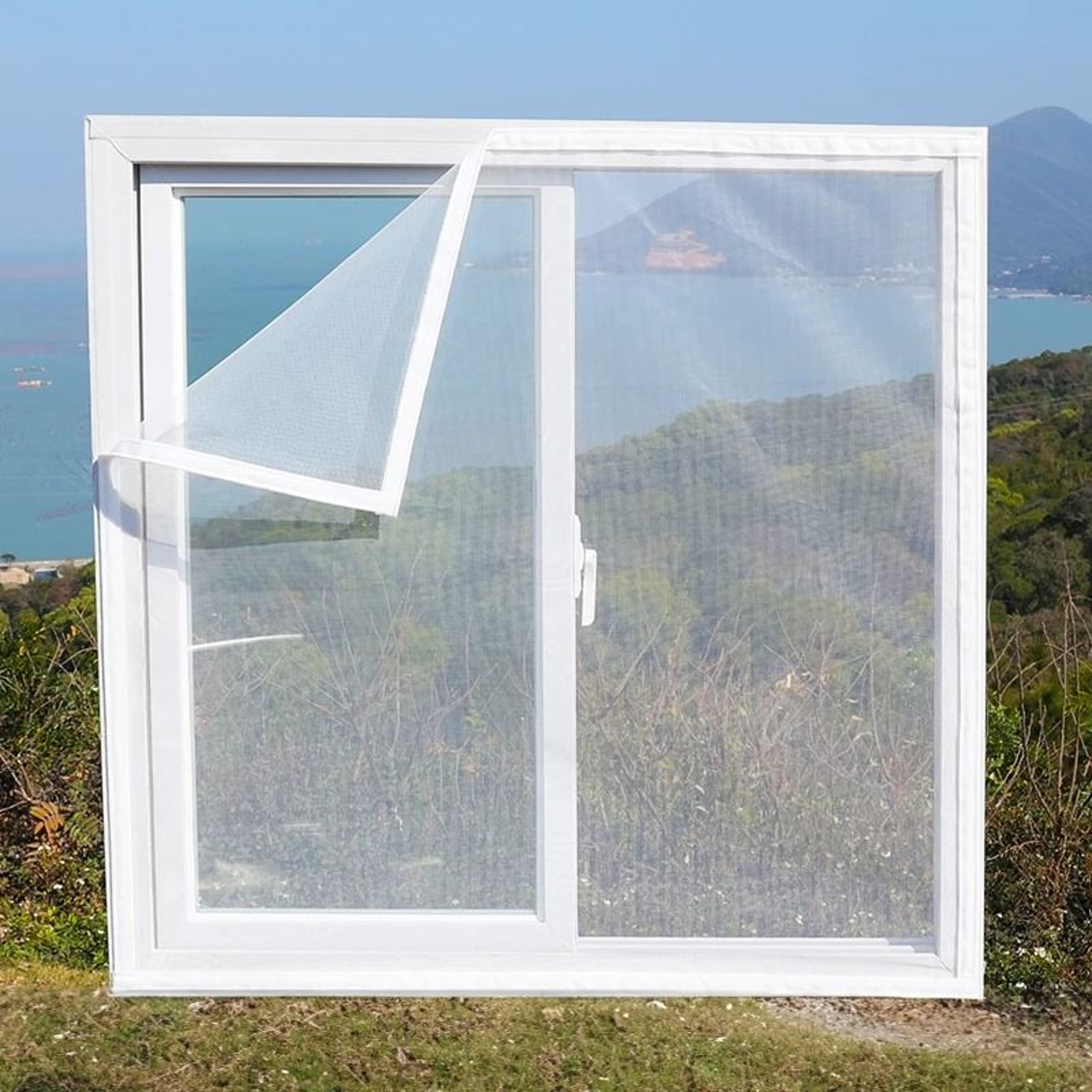 Custom No Drill Mosquito Window Screen Keeps Bugs Out While Ventilating 0