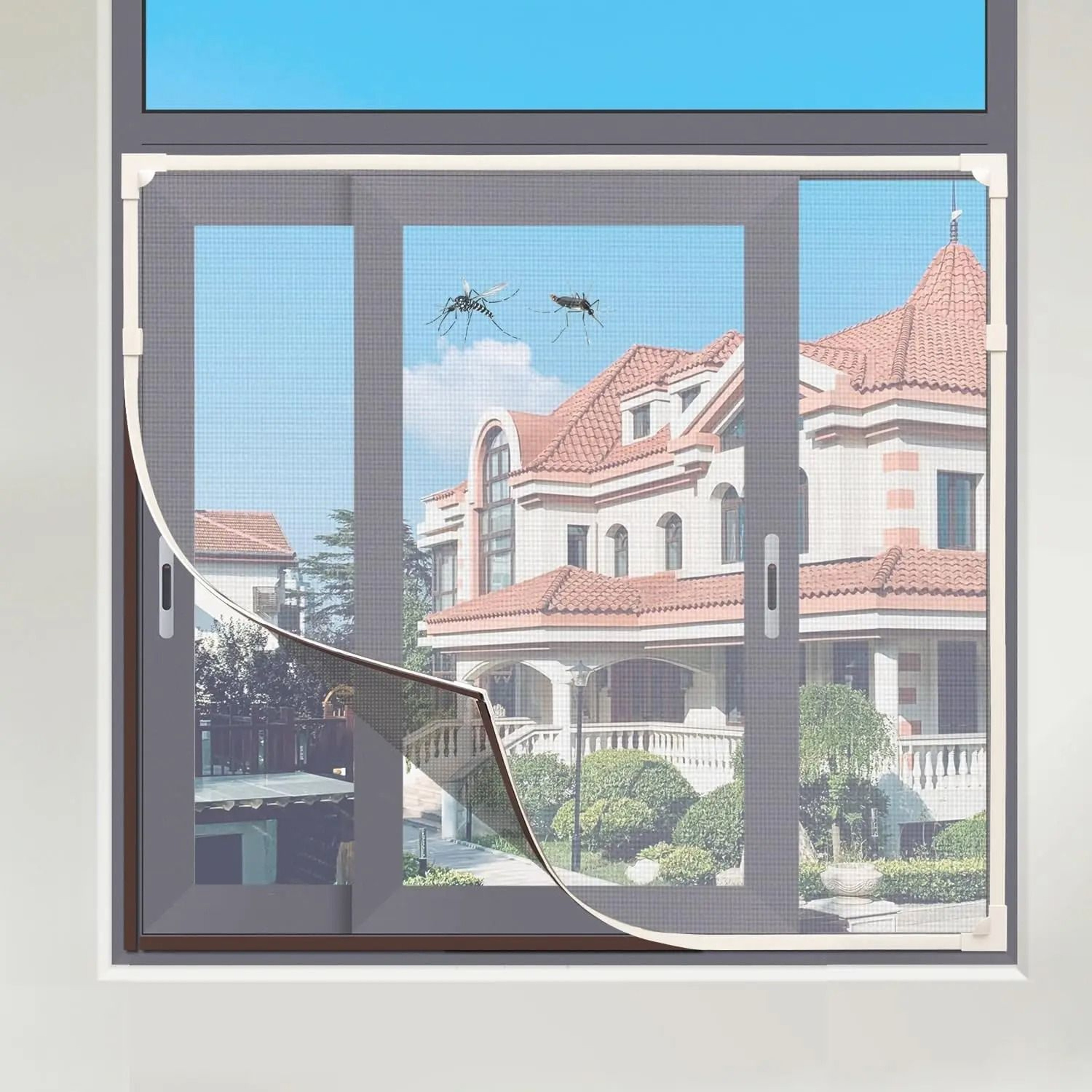 Magnetic Mosquito Window Screen Keeps Bugs Out With Easy Fresh Air 4