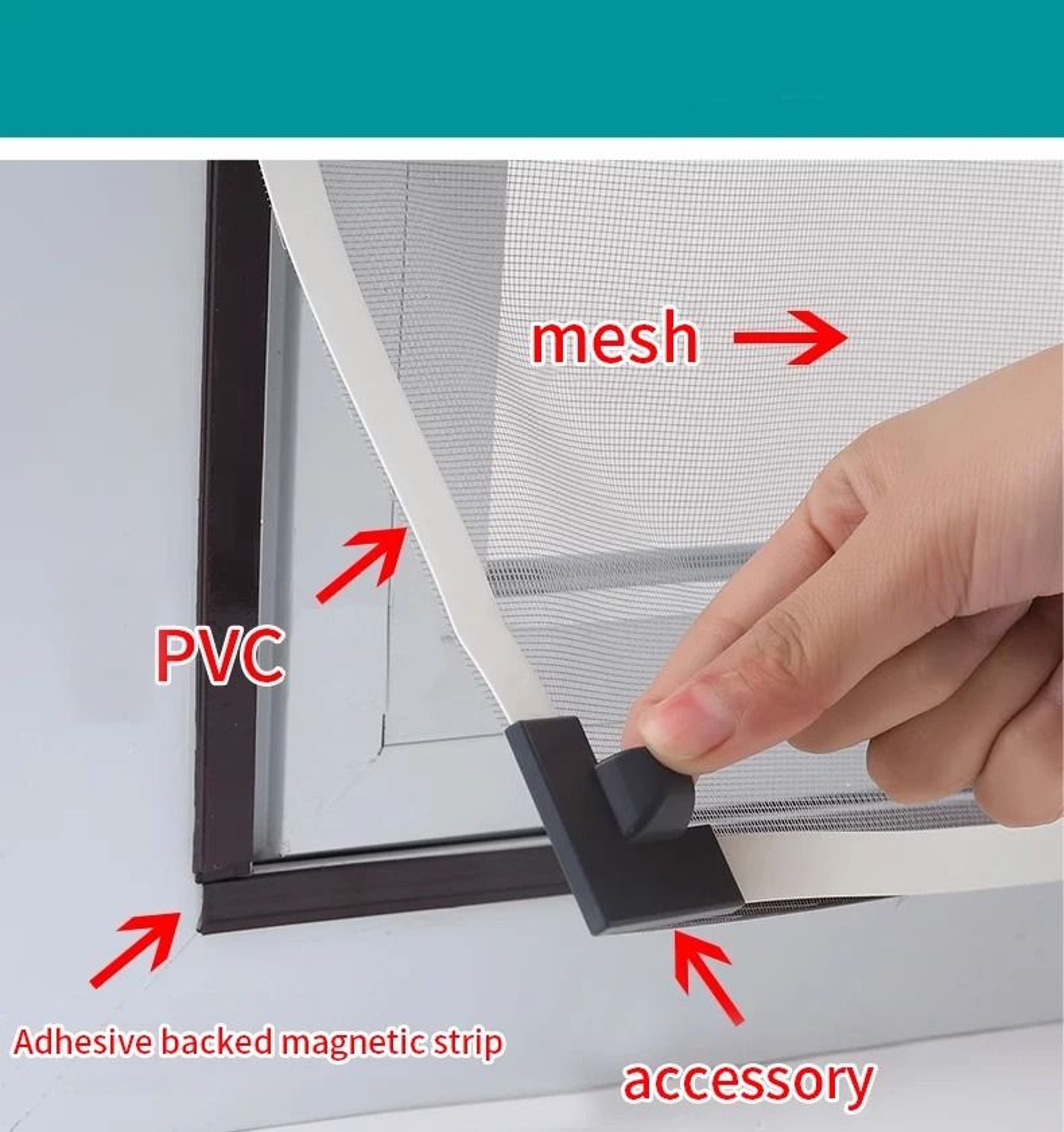 Custom Magnetic Mosquito Window Screen Keeps Bugs Out While Air Flows 11