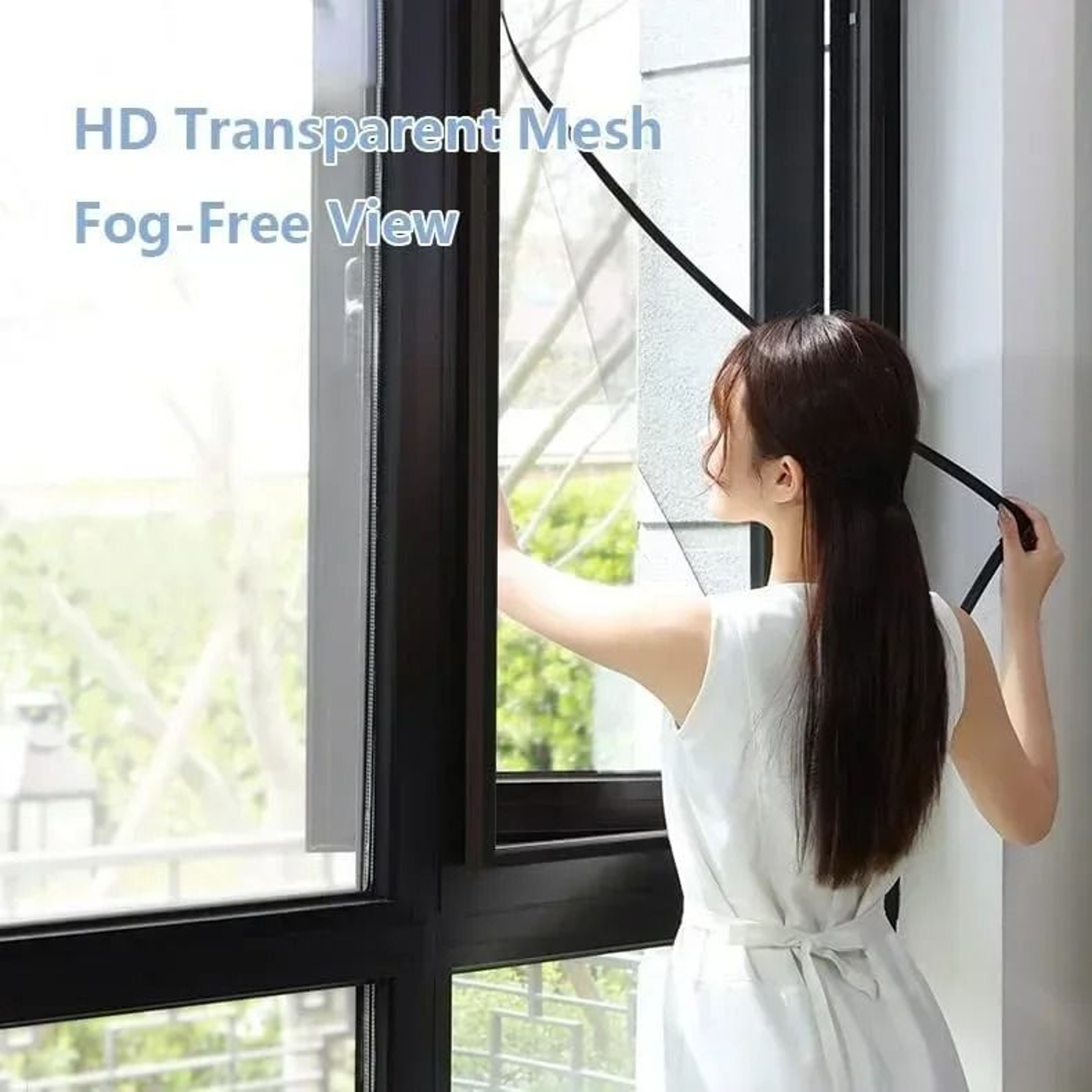 Customizable Black Mosquito Window Screen Keeps Bugs Out Fresh Air Flowing 2