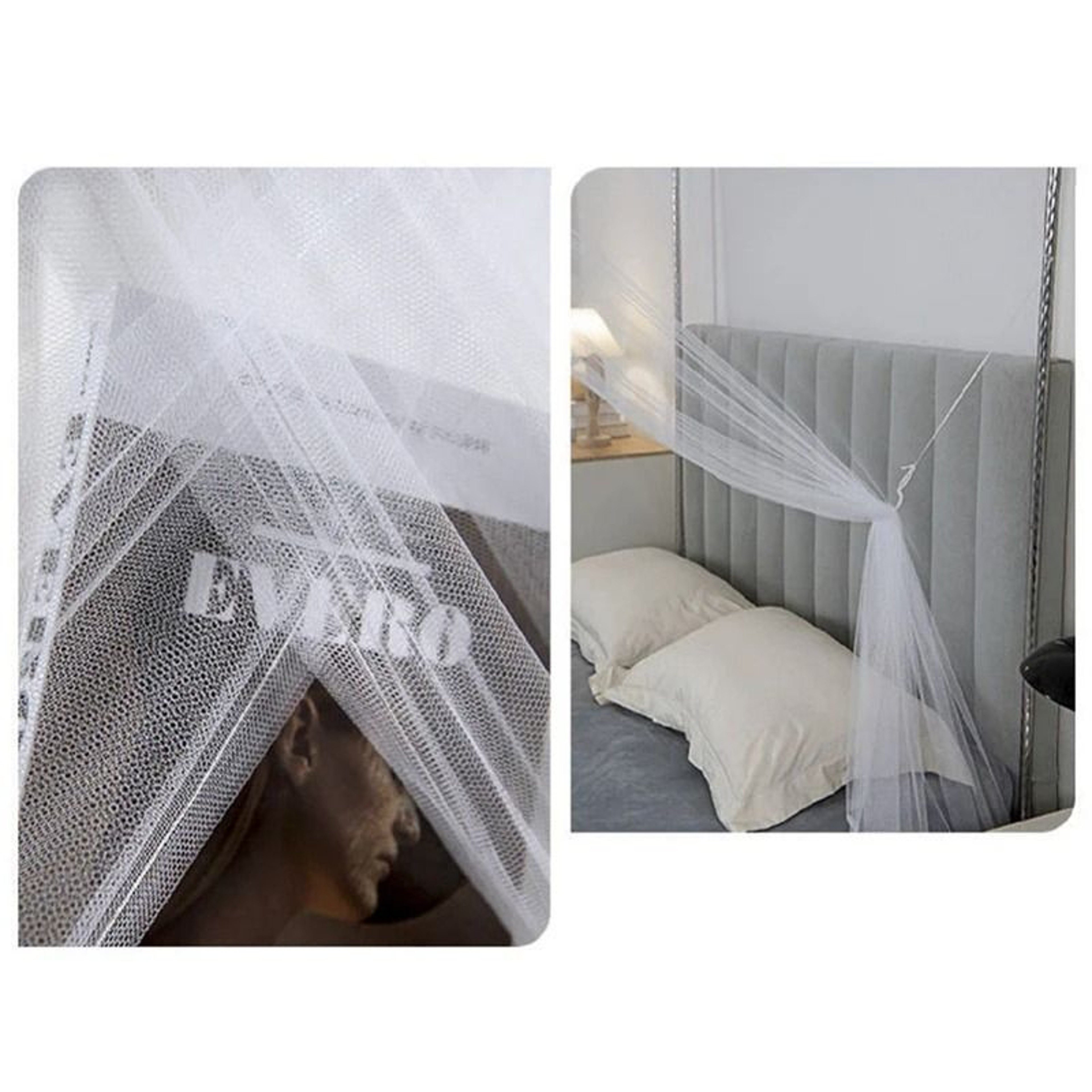 Four Corner Princess Lace Mosquito Bed Canopy Adds Elegant Insect Protection 9