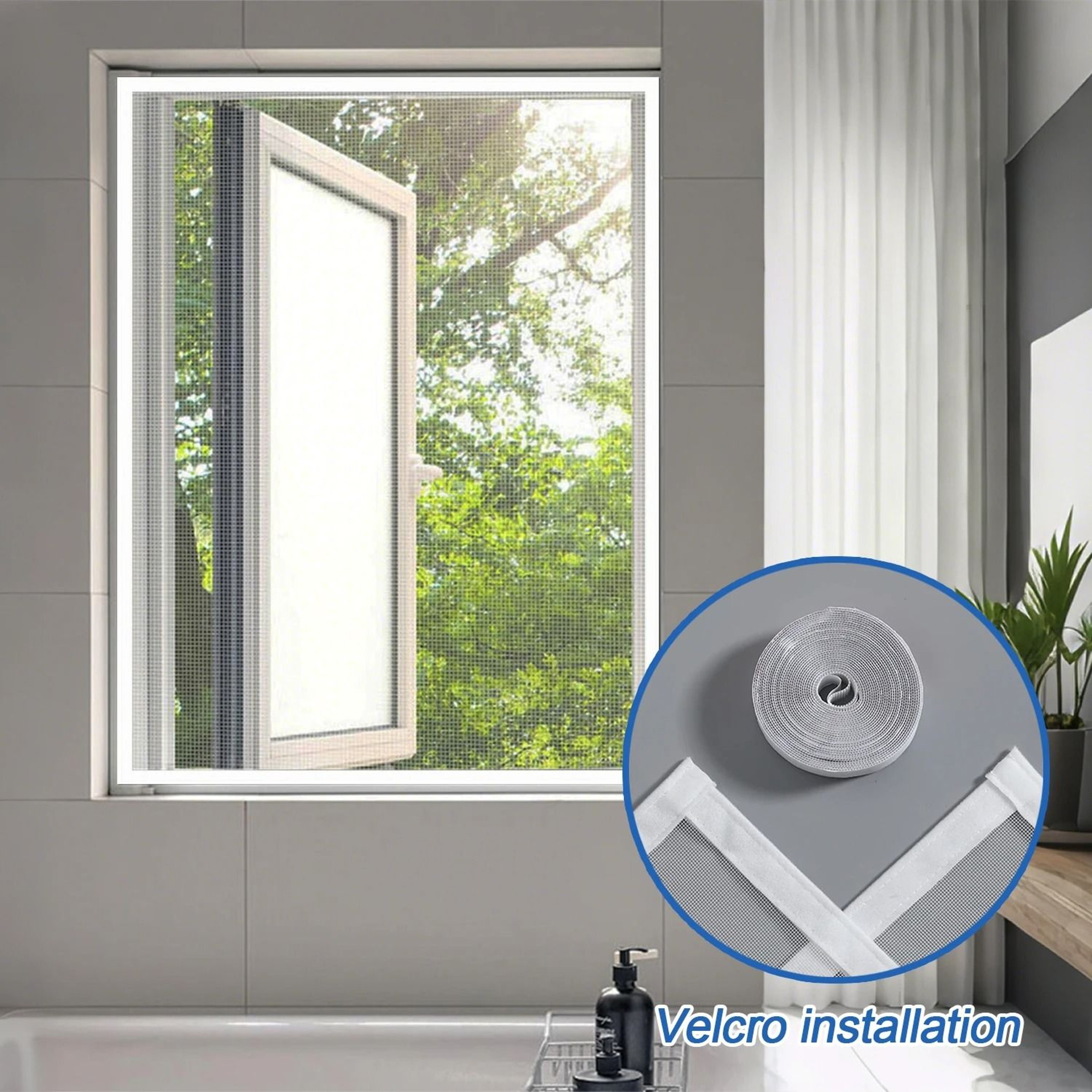 Self Adhesive Window Screen Blocks Mosquitoes While Keeping Fresh Air Flowing 5