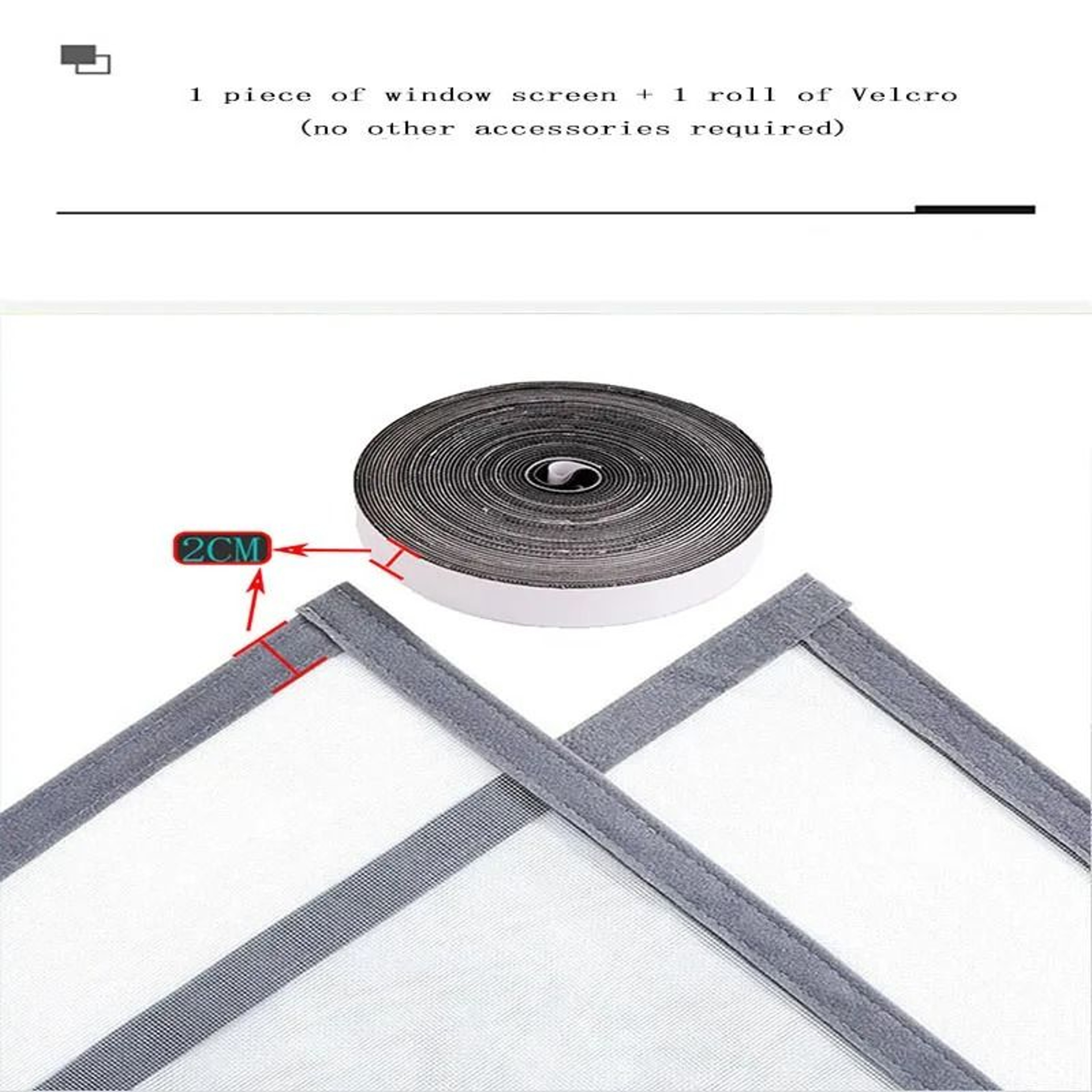 Gray Self Adhesive Mosquito Window Screen For Easy Summer Bug Protection 2
